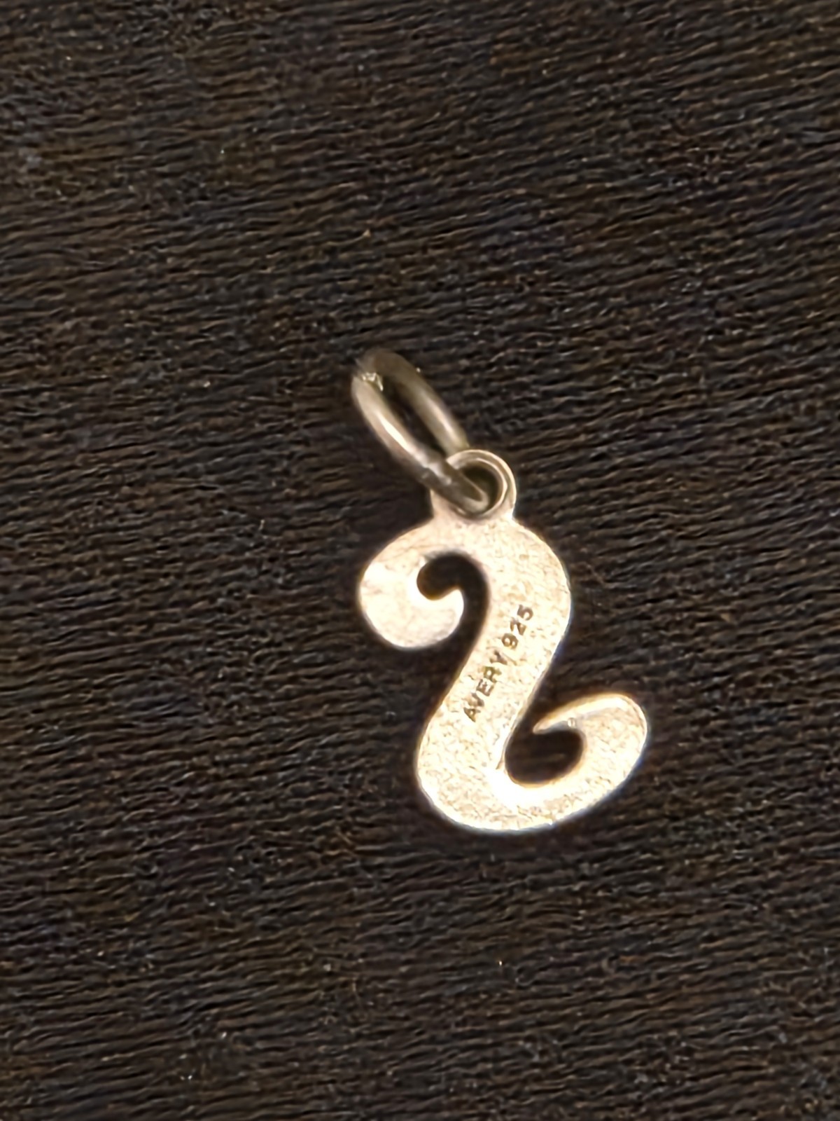 James Avery Signed 925 Sterling Silver Letter S Alphabet Charm Pendant