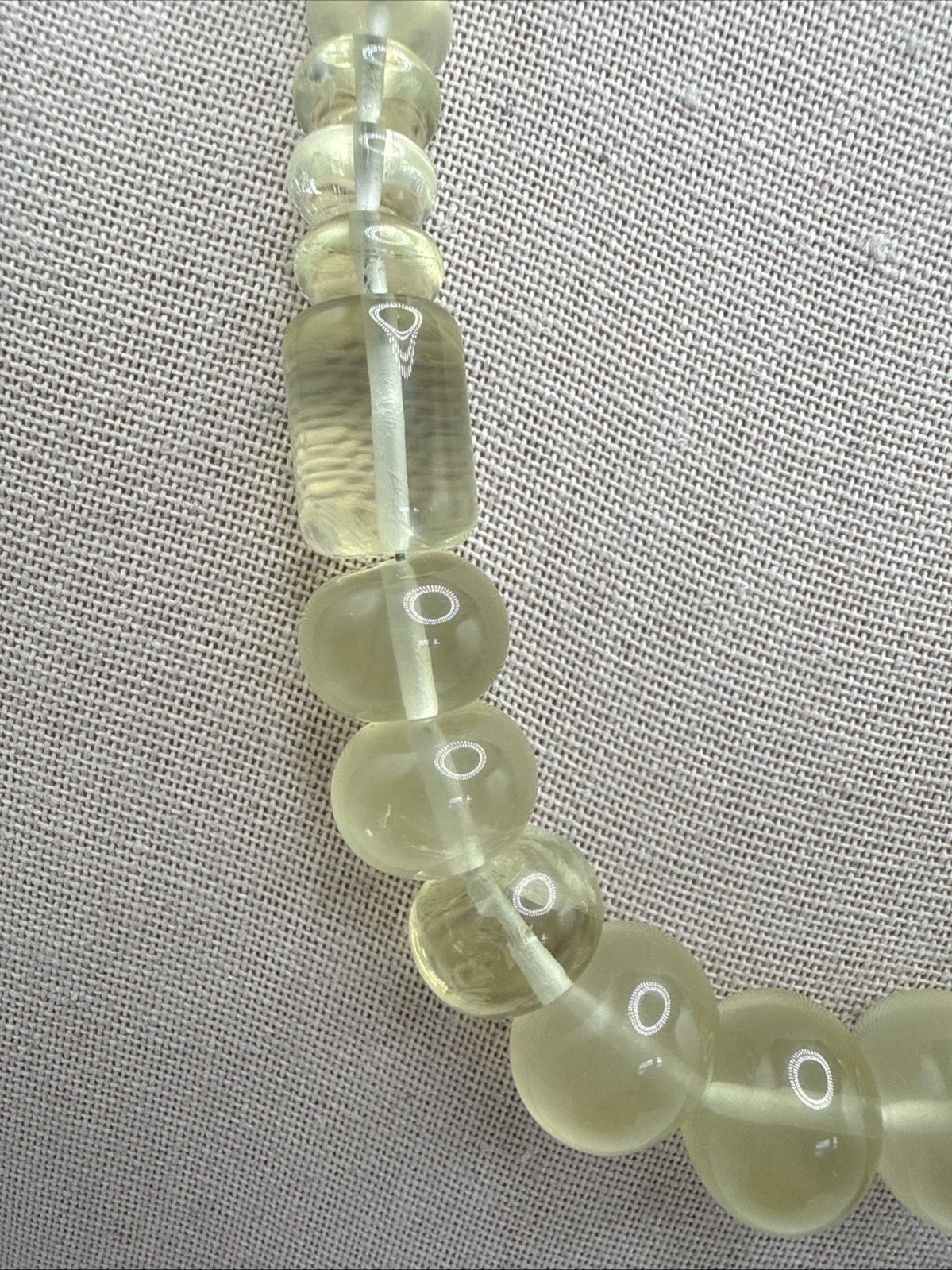 Jay King Natural Brazilian Lemon Citrine Graduated Bead Sterling Silver Necklace