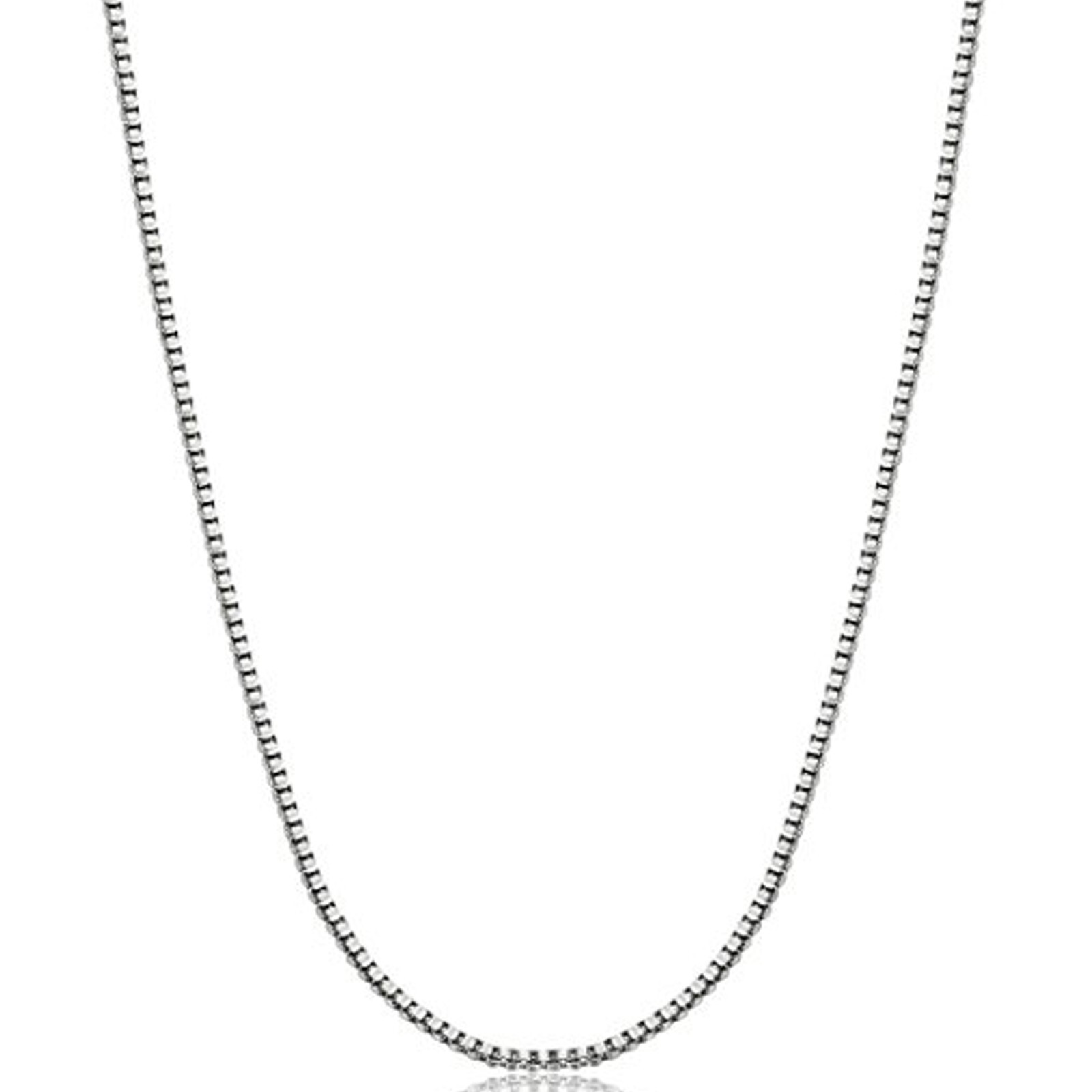 Sterling Silver Italian Box Chain 1.3mm Lobster Lock 20 Inches