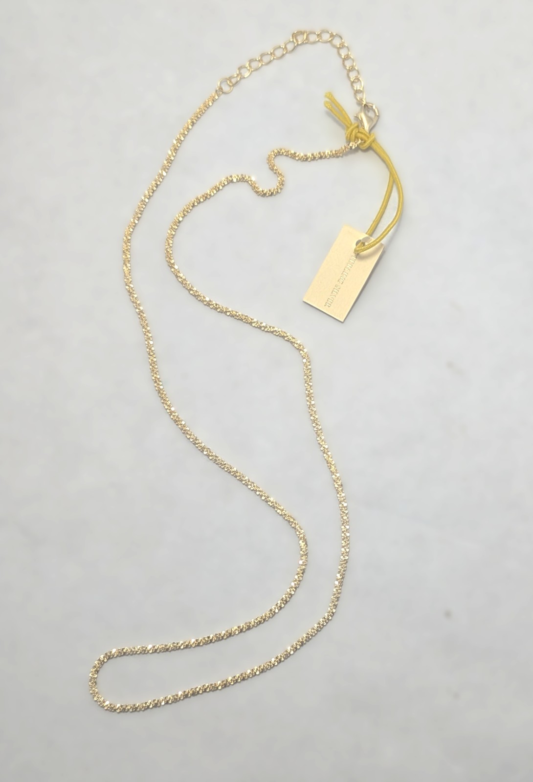 14kt Gold Over .925 Sterling Silver Twisted Rope Necklace 16-18″ New With Tags
