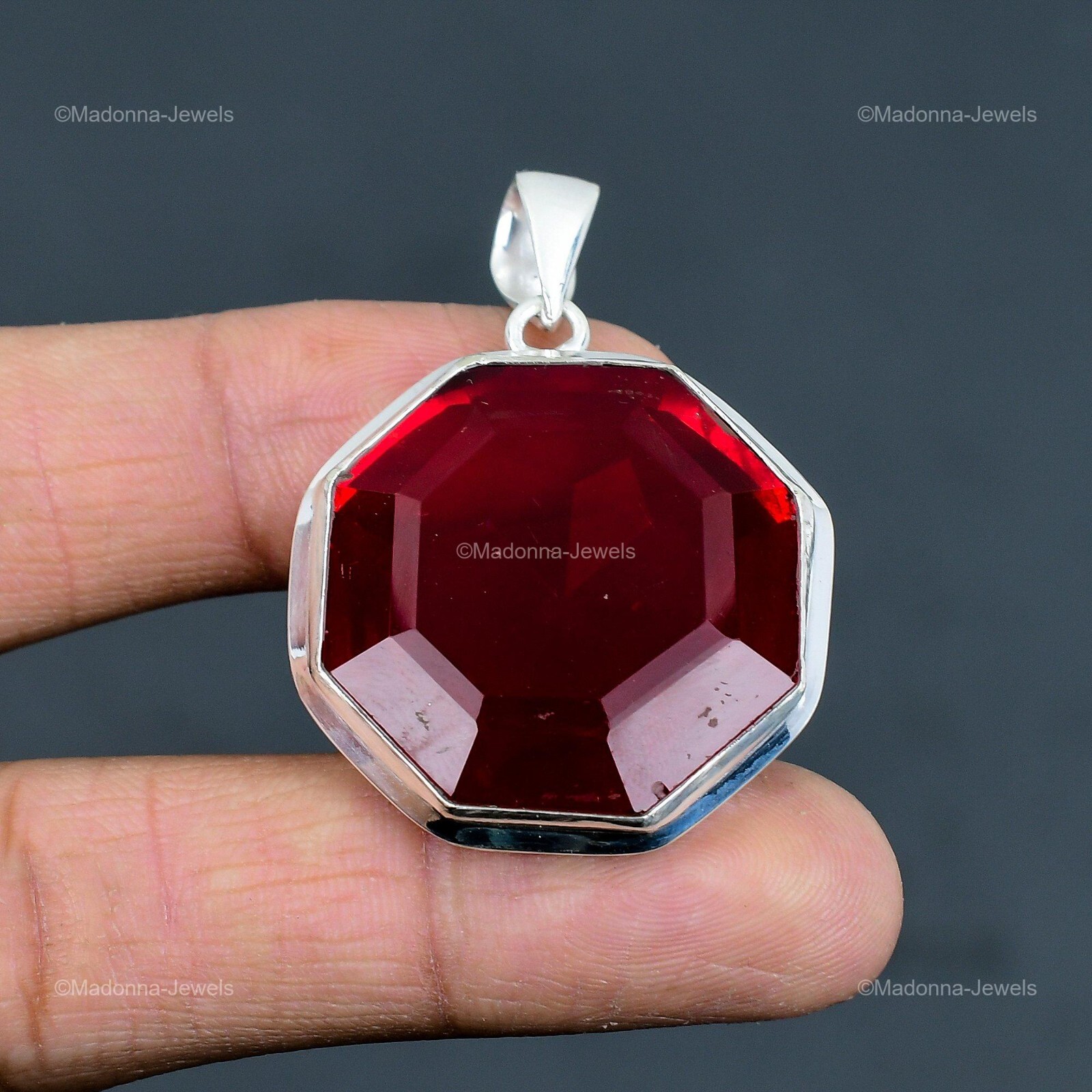 Mothers day Deal Mozambique Garnet Stone 925 Sterling Silver New Pendant Jewelry