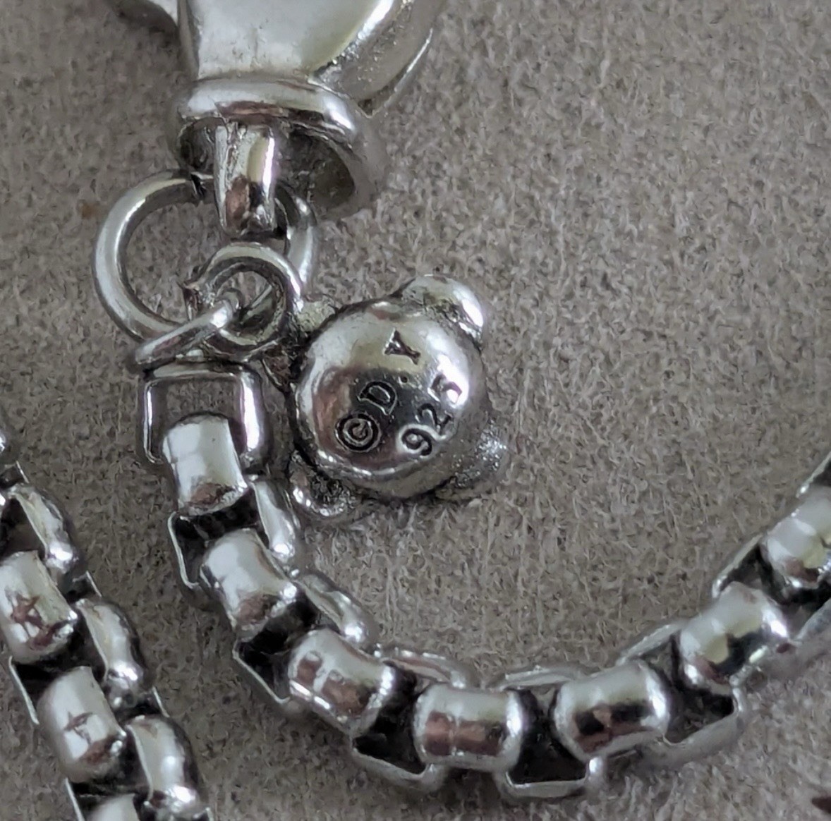 David Yurman 925 Sterling Silver 2.7mm Box Chain Necklace 22″