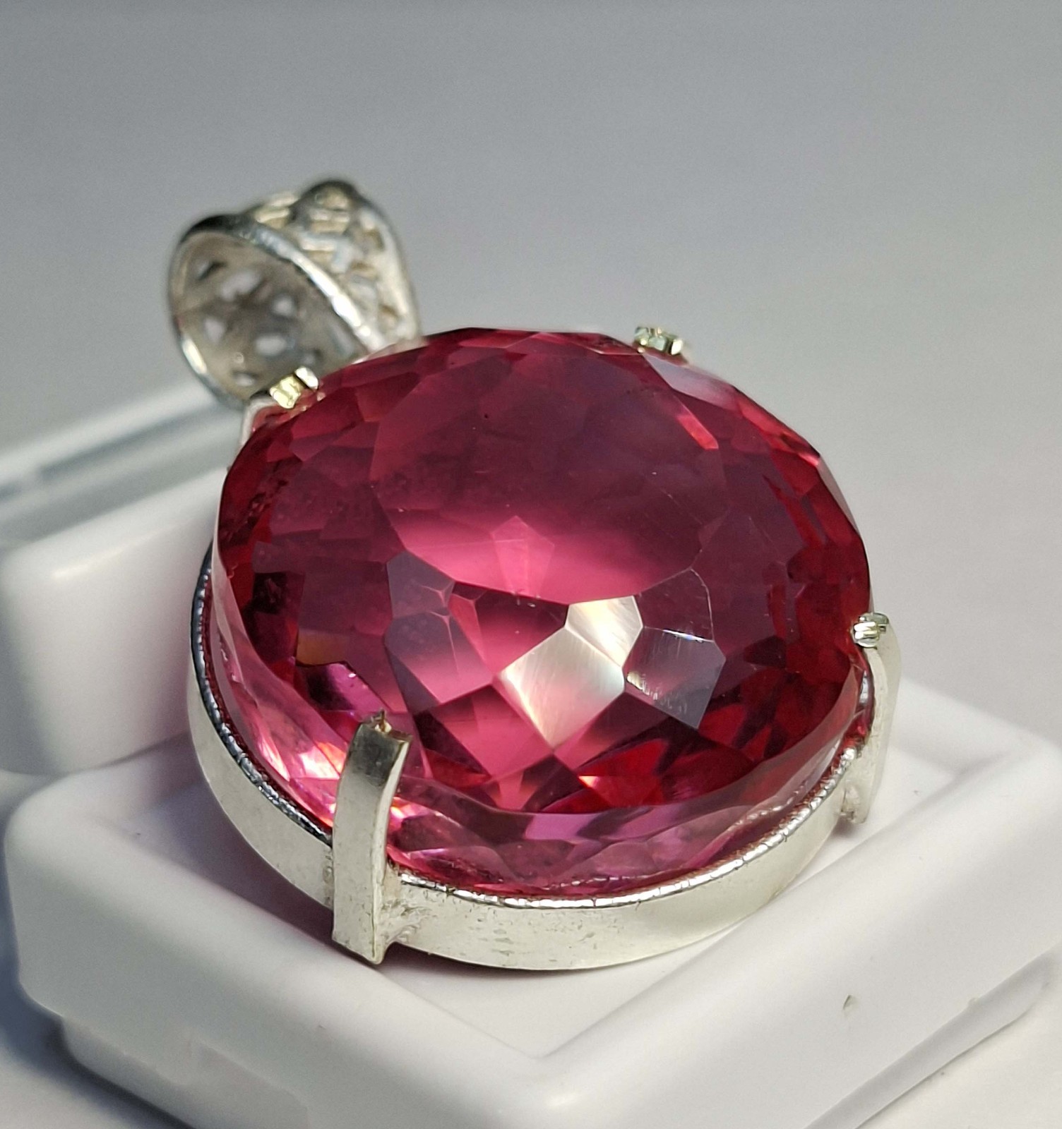 87.90 Ct Awesome Pink Topaz Round Cut Gemstone EGL Certified Lab-CreatedSB918