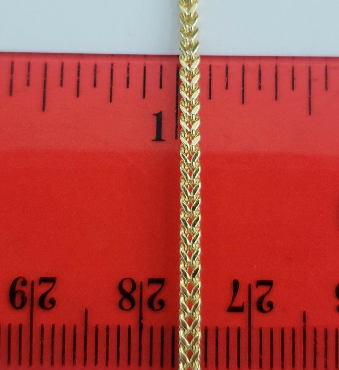 10K Yellow Gold Franco Box Chain Link 2mm Thin Necklace 20 Inches Unisex