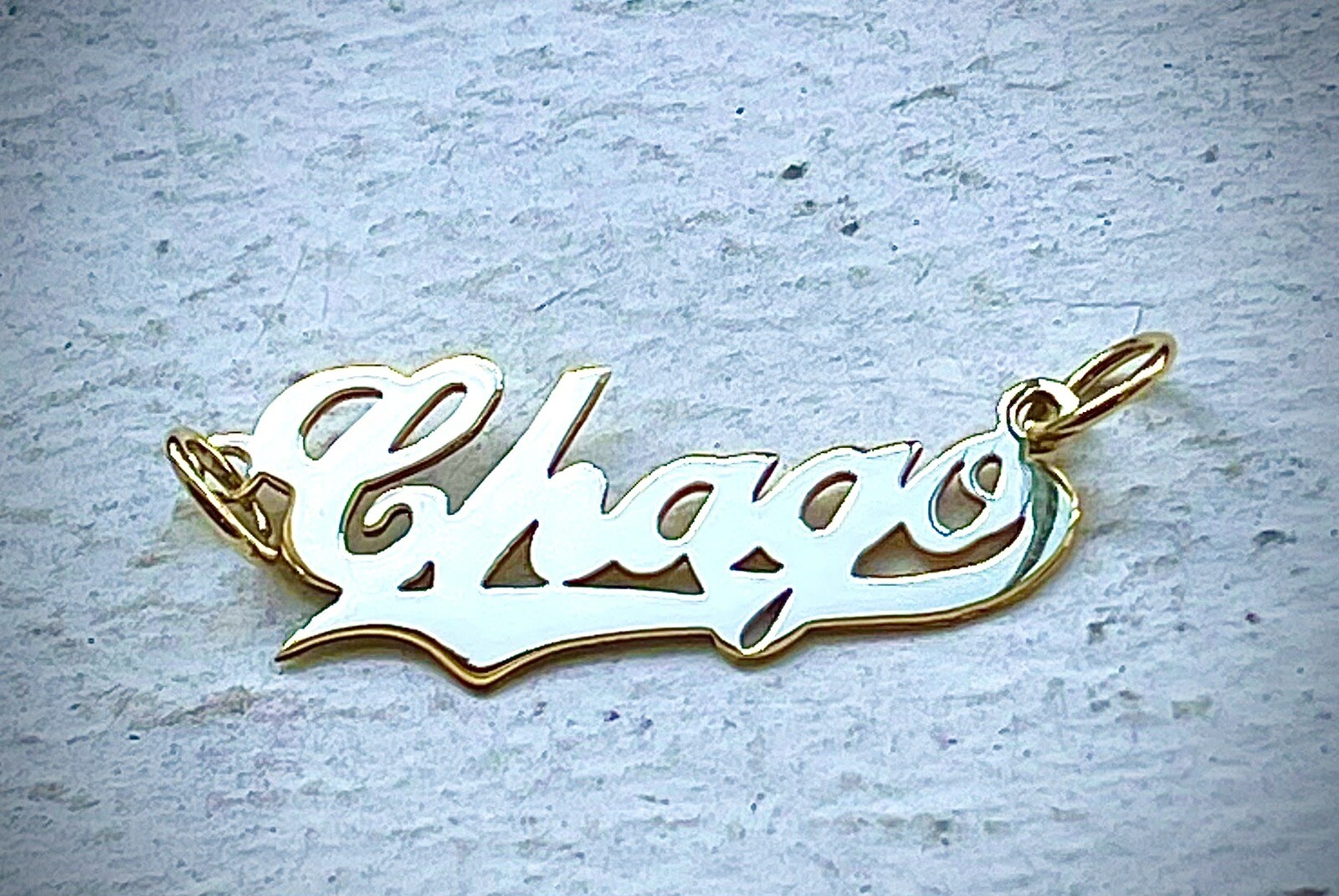 14k Authentic Personalized Custom Name Necklace with a special design (Name Only