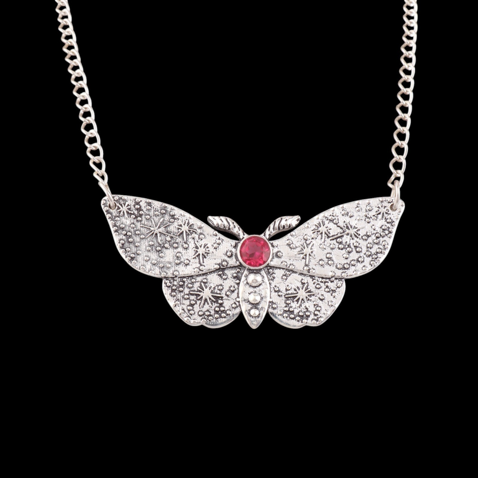 Women 925 Silver Natural Pink Rubellite Choker Pendant Necklace