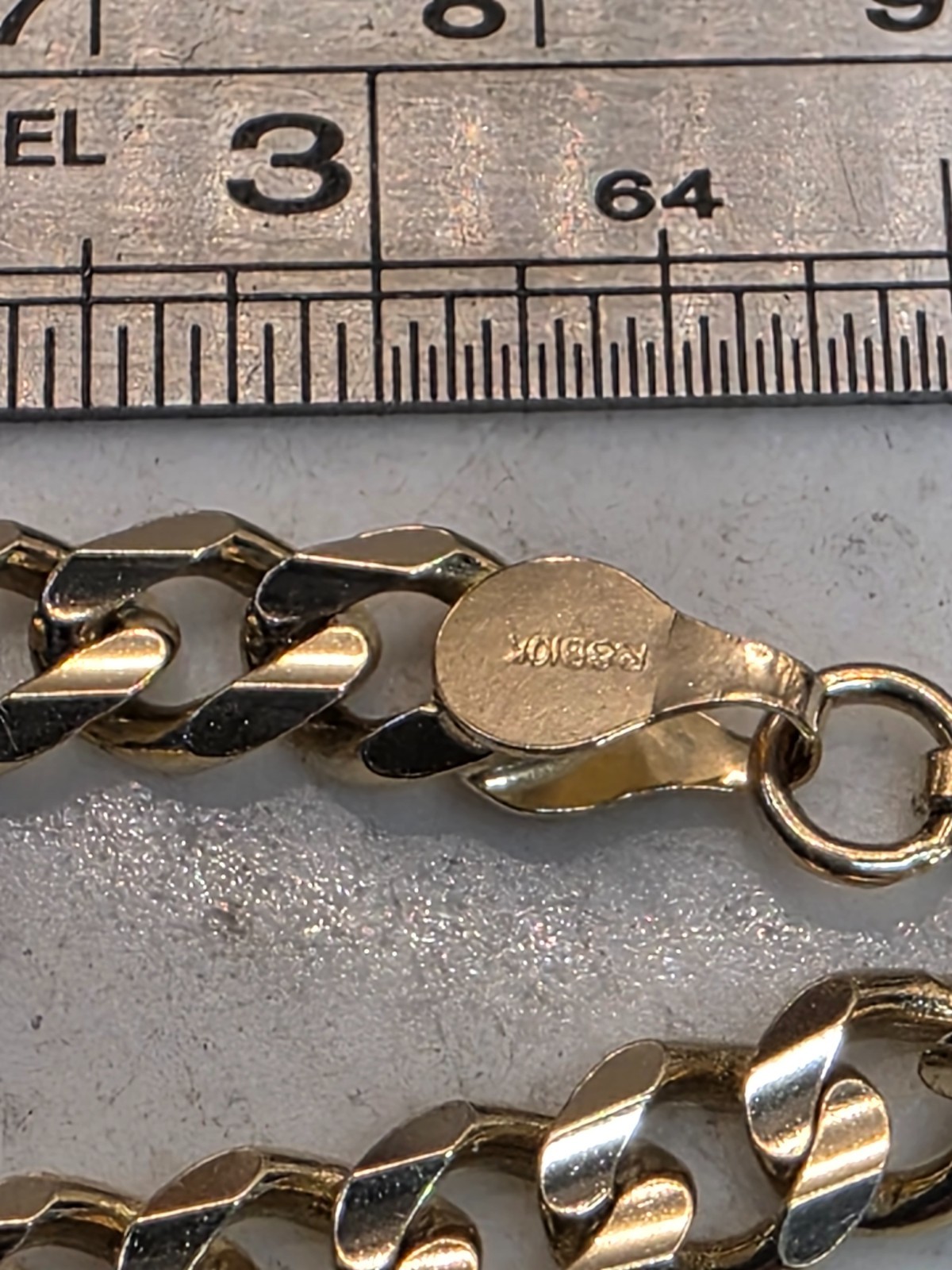 10k Solid Yellow Gold Authentic 5mm Cuban Link Bracelet S9″ 11.8gms!