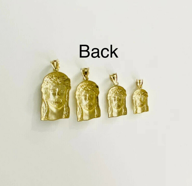 10K Solid Gold Jesus Face Pendant, 10k Real Gold Jesus Christ Pendant – GP102