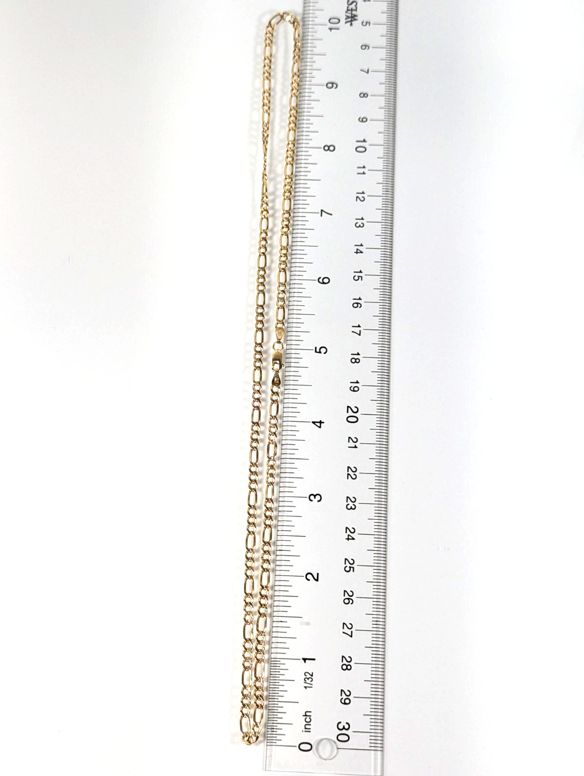 Vintage 10K SOLID Yellow Gold Figaro Necklace Chain Jewelry 20″ Gift FREE S&H
