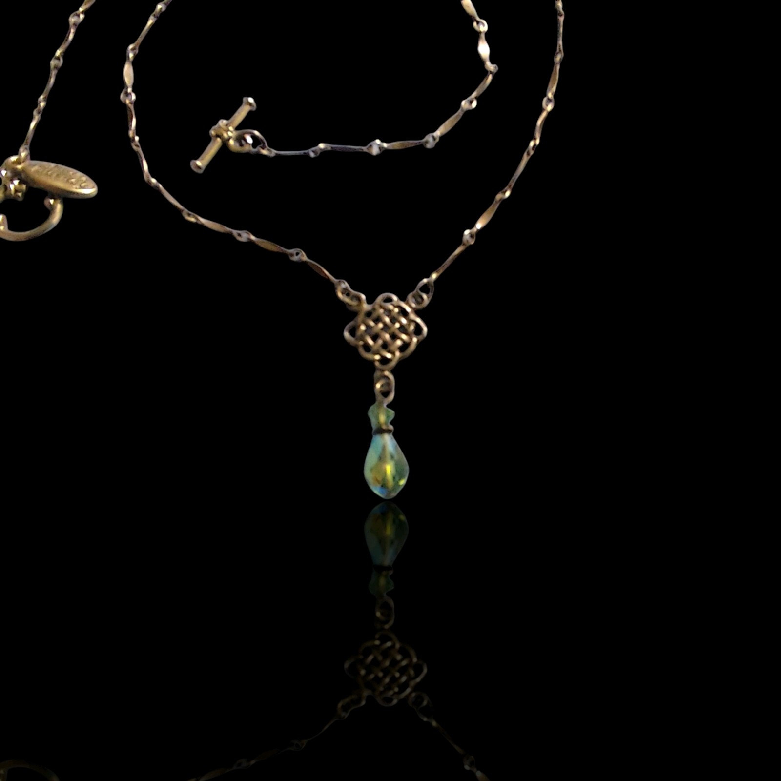 Sterling Silver Celtic Weave Bar Link Chain Negligee Necklace For The Journey