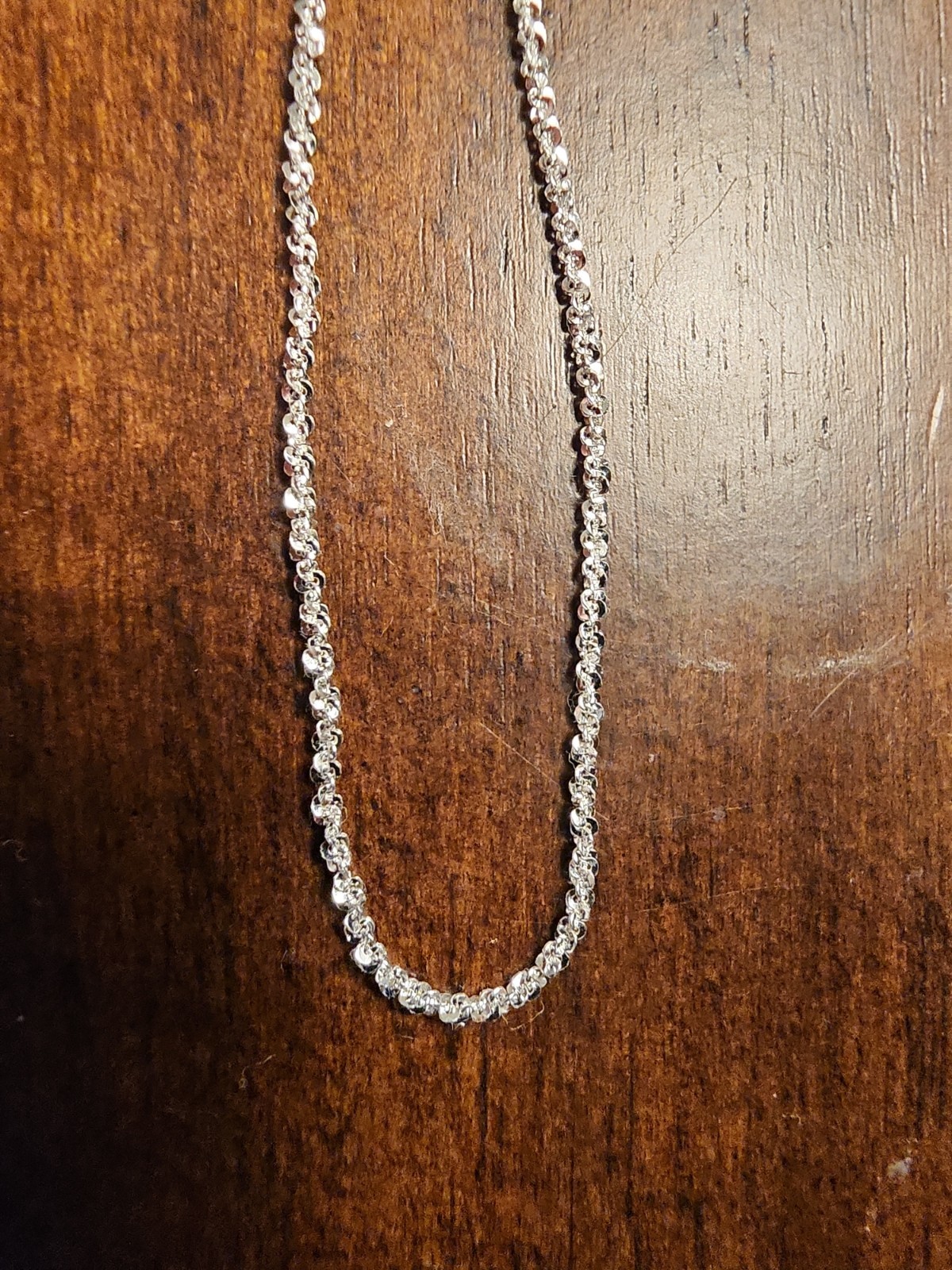 16″ Twisted Rock Solid 925 Sterling Silver Necklace Beautiful 1mm
