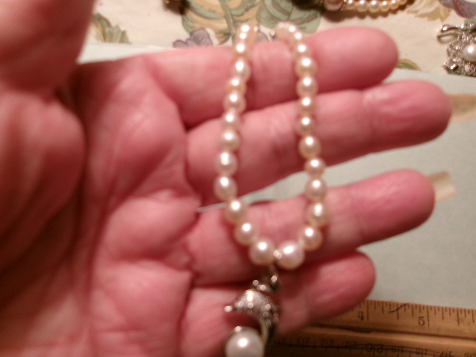 PEARL BRACELET WITH REAL PEARLS I MADE THIS ONE DOLPHIN SO PRETTY