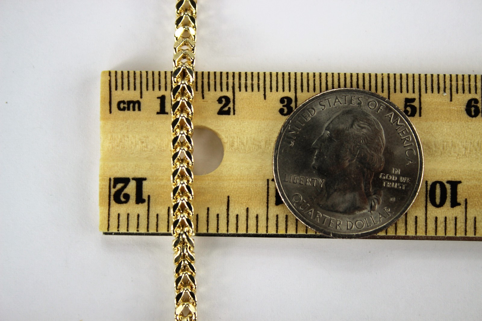 10K Yellow Gold Hollow Franco Necklace Chain Box Link Men Women 1.5mm~4mm 16~36″