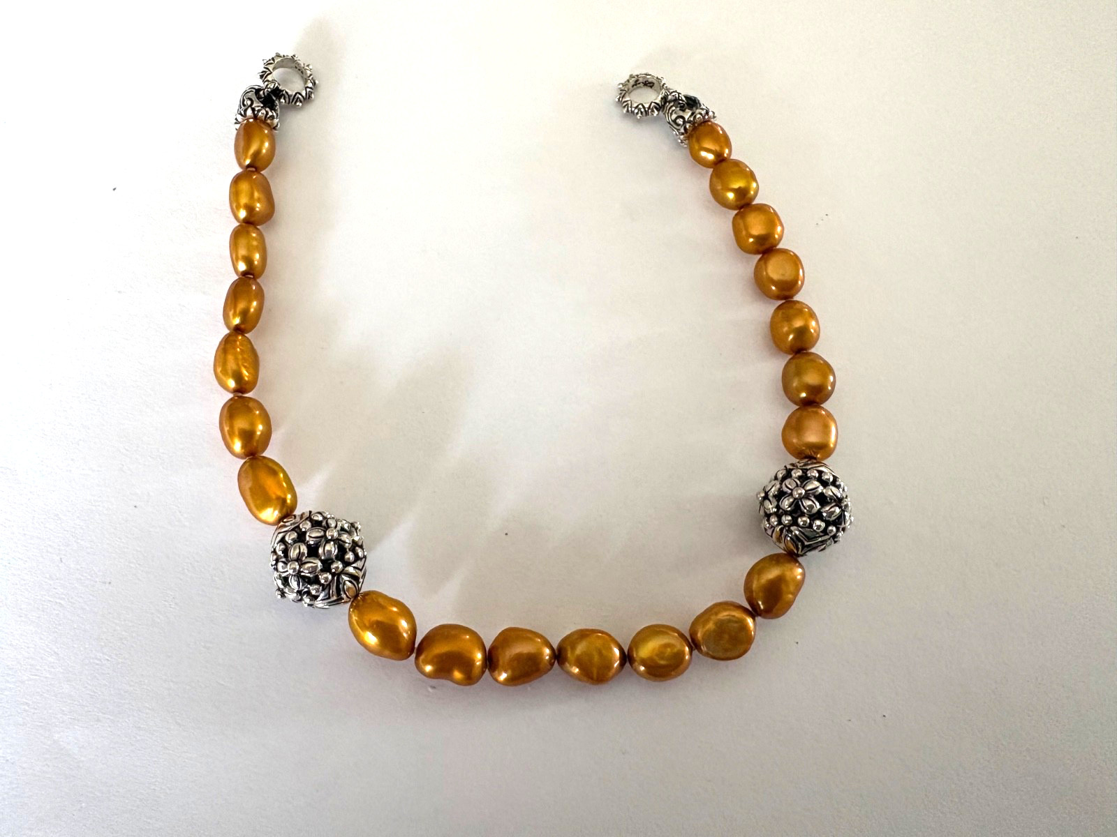 Barbara Bixby Gold Pearl & Sterling Silver Neck Enhancer