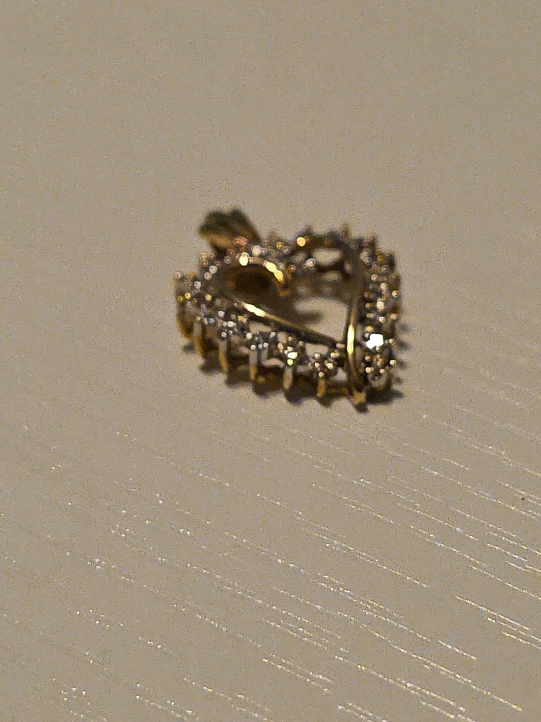 10K Yellow Gold Solid Heart Charm Beautiful Pendant