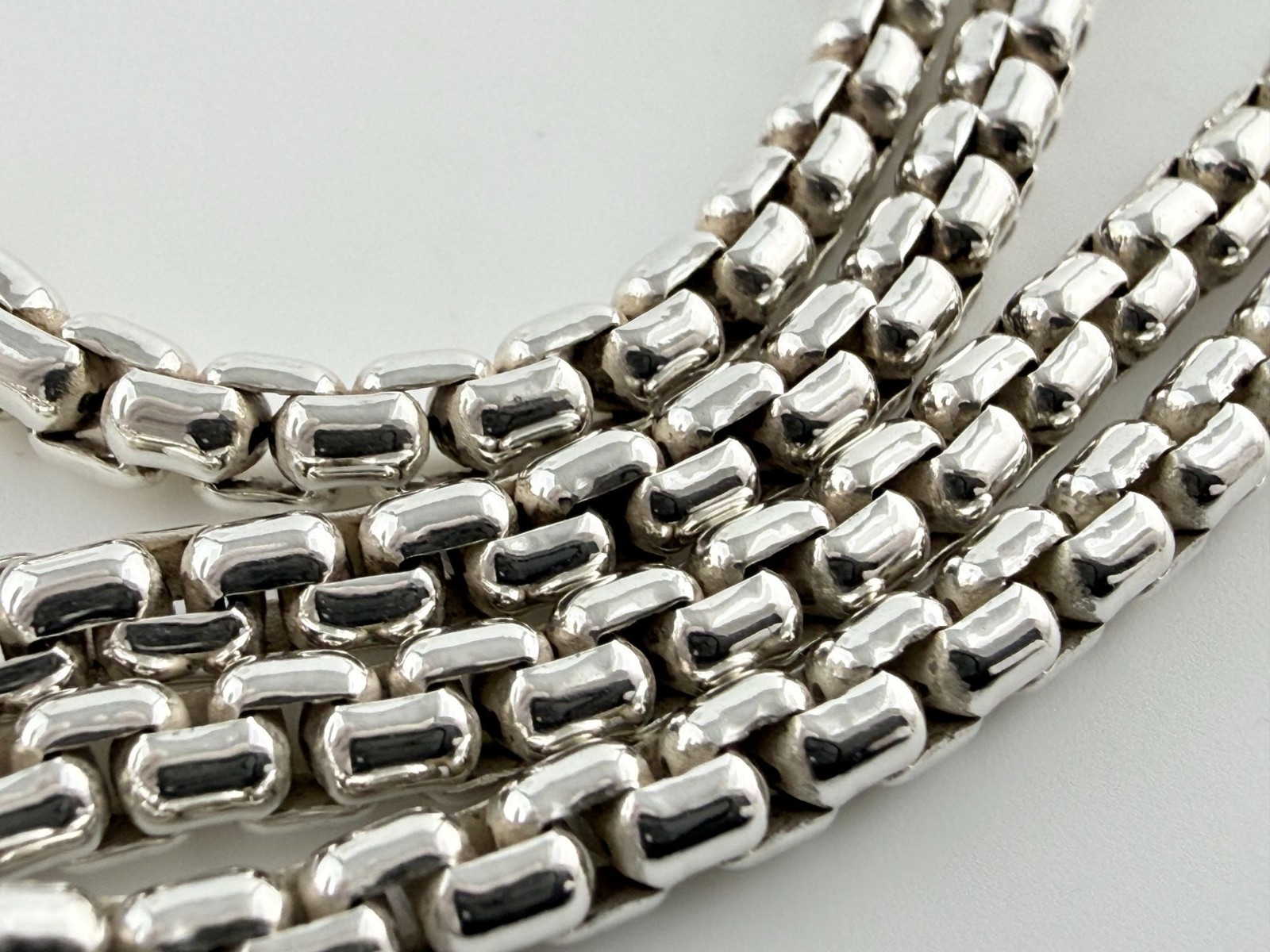David Yurman 3.2mm Signature Box Chain Necklace 14k Gold Tag 32g 20 Inch Length