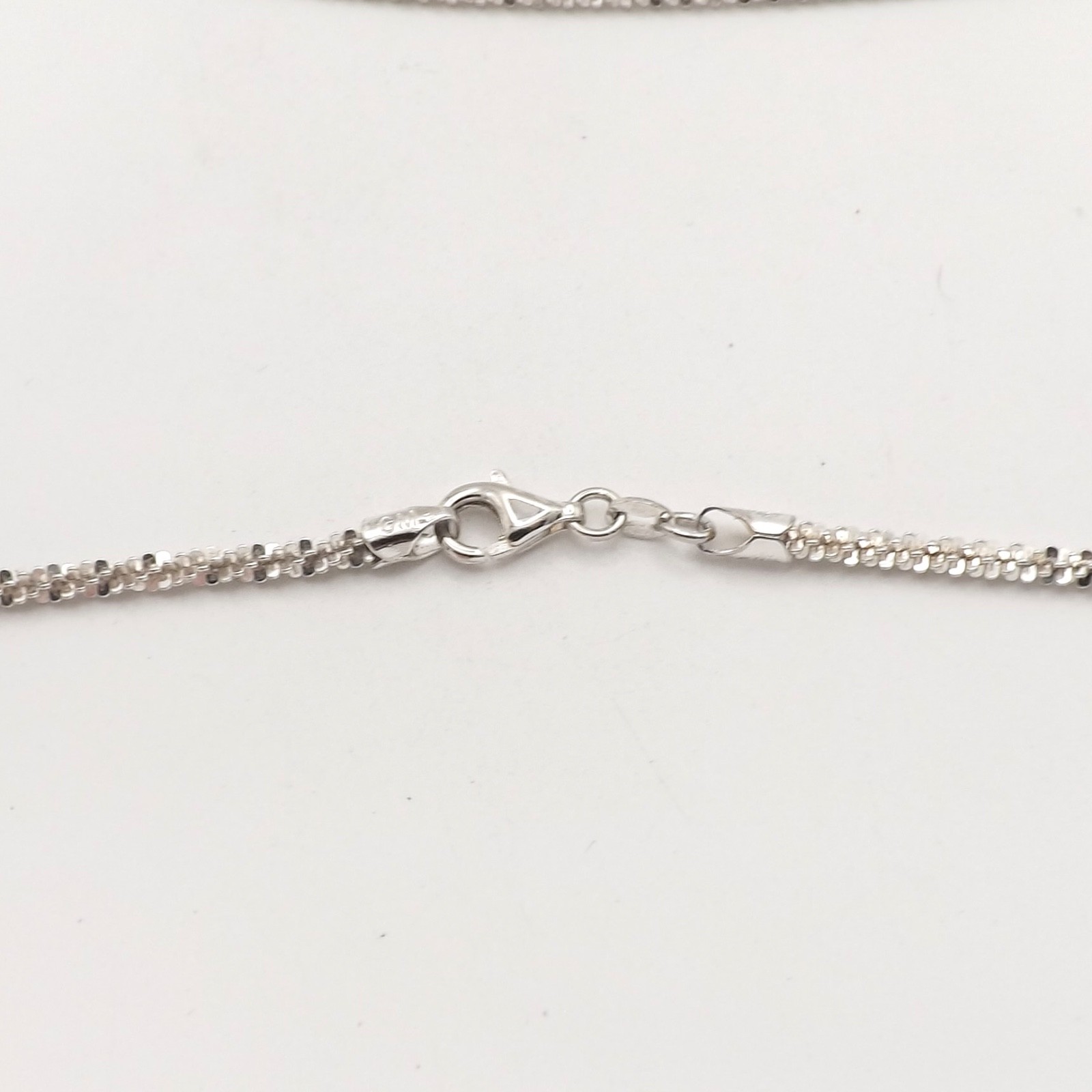 Sterling Silver Sparkle Margarita Link Rope Chain Necklace 3mm 24in Italy New