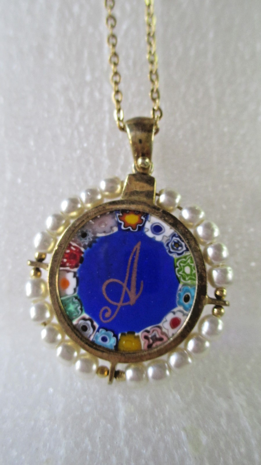 MURANO MILLETIFIORE INITIAL PENDANT