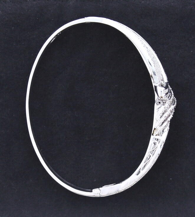 Unbranded 2.00 CT TW Diamond 4PC Set In Rhodium Over Brass Color- Silver Sz 7