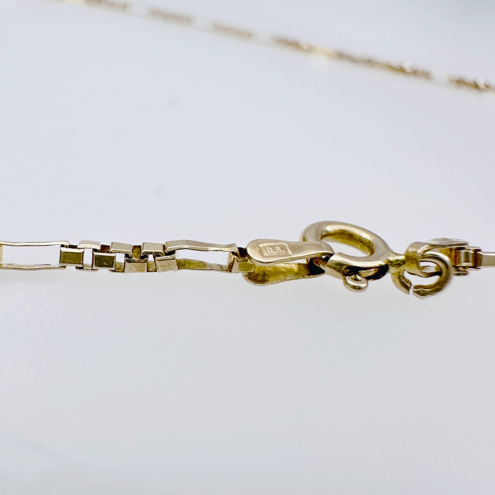 Solid 14K Yellow Gold Figaro Box Link Hybrid Chain Necklace 1.4mm, 24 1/2″, 5.6g