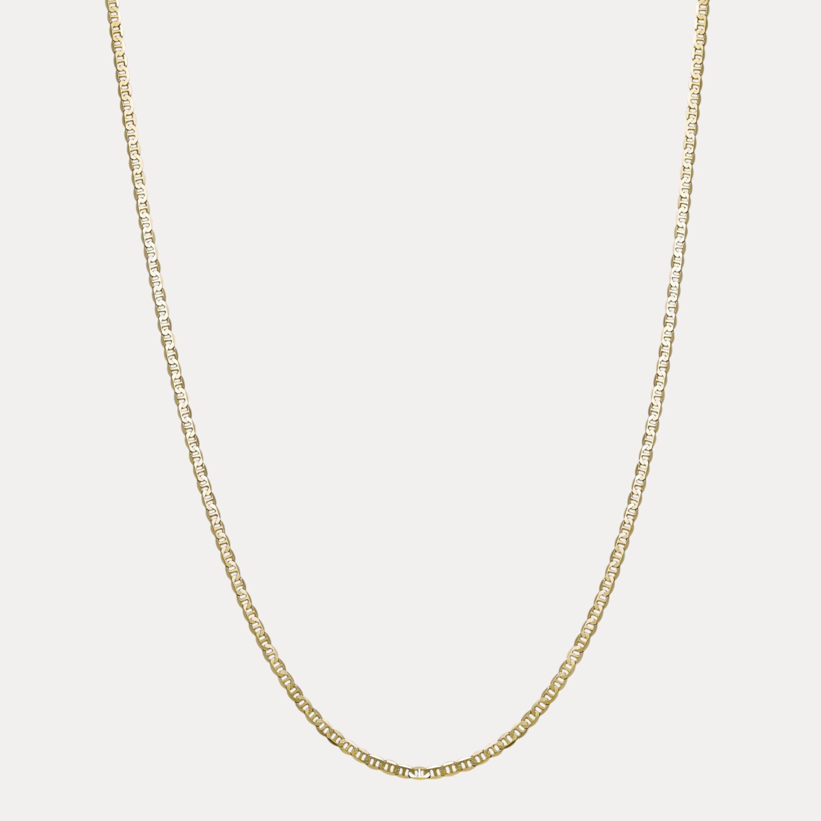 3mm Mariner Chain Necklace – Real Solid 925 Sterling Silver Or 14k Gold Vermeil