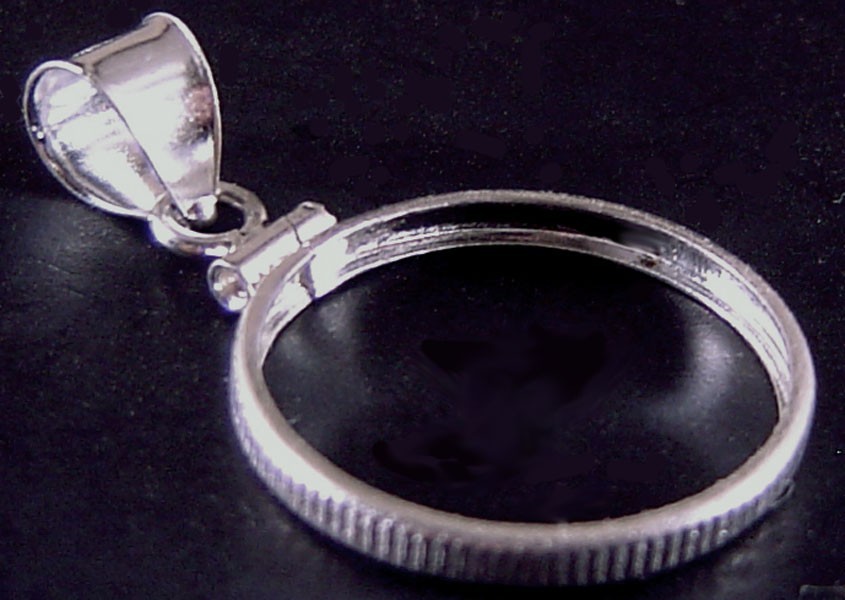 Coin Bezel 1/2 oz. American Gold Eagle Sterling Silver Bezel Soldered Bail New