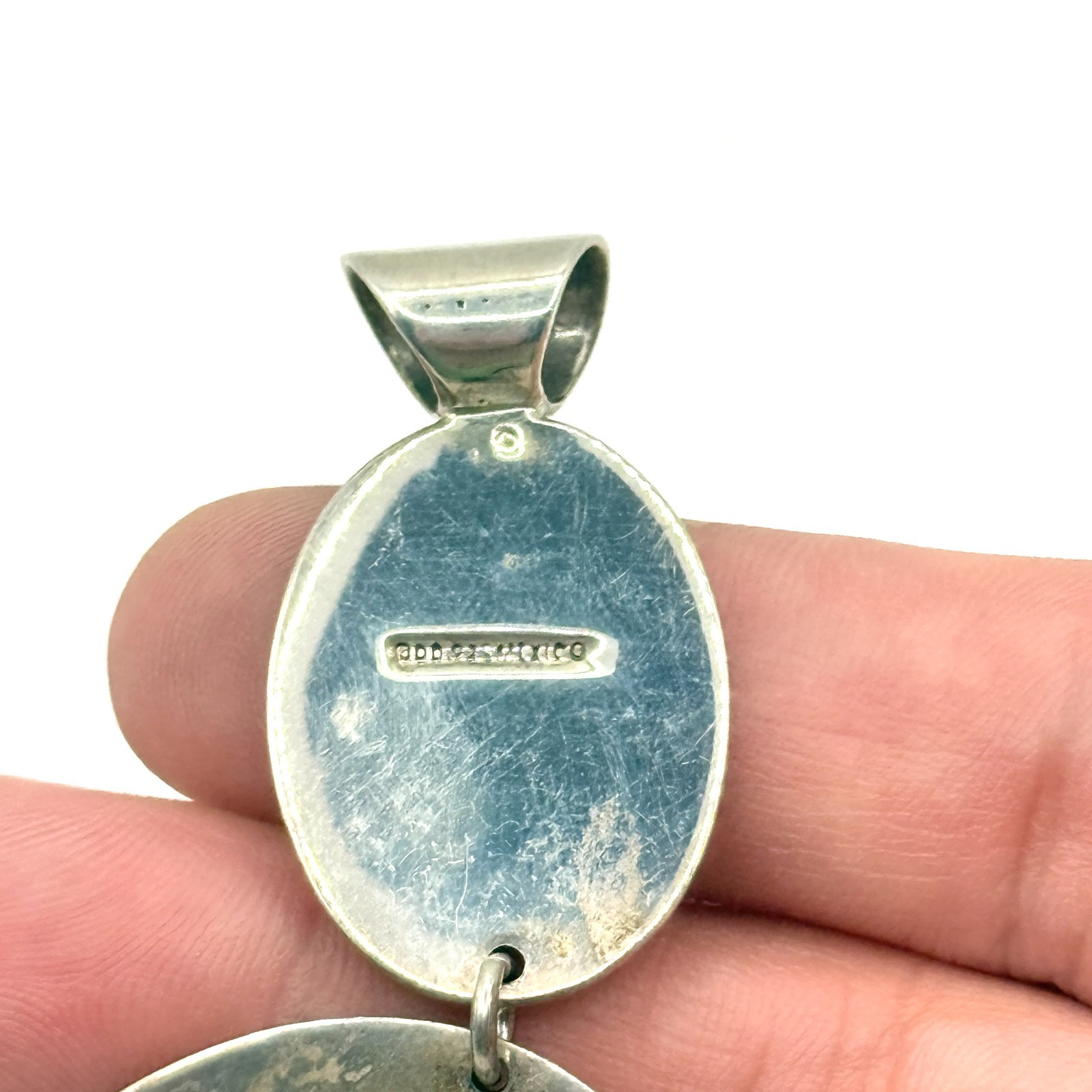 Dominique Dinouart DDD Sterling Silver 925 Green Zoisite Gemstone Dangle Pendant