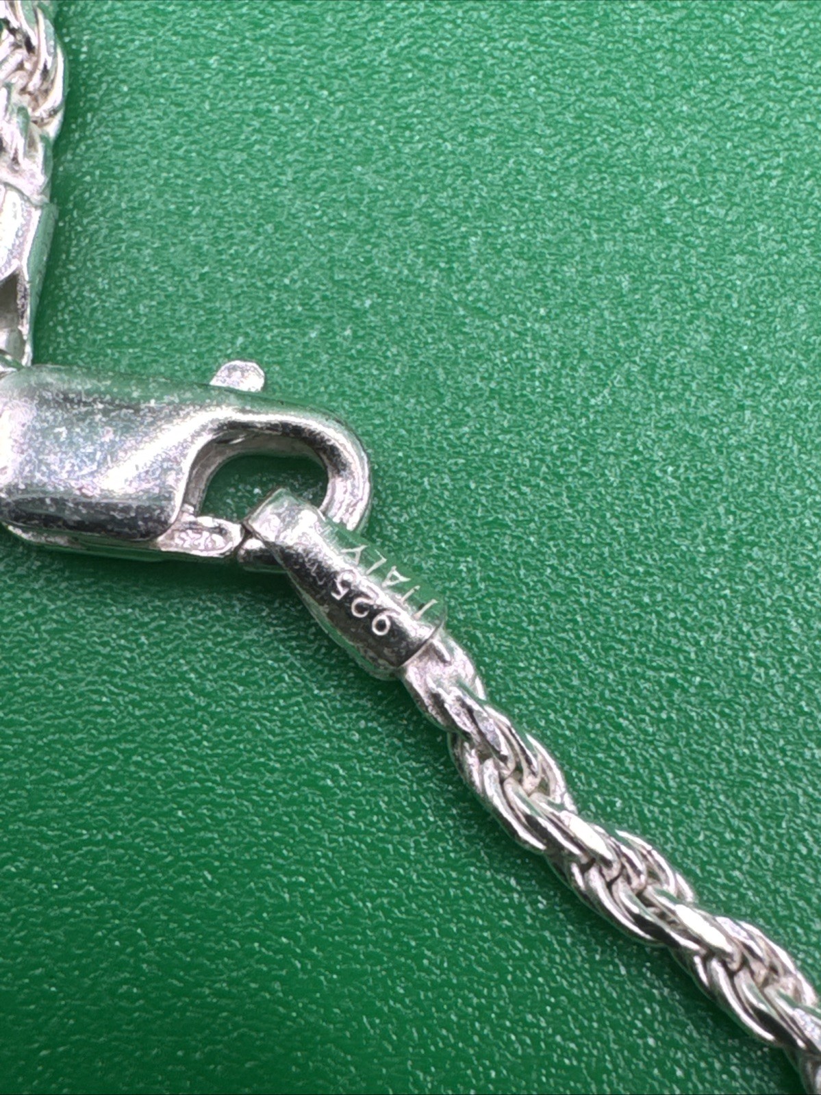 Solid 925 Sterling Silver Italian Rope Chain 24”
