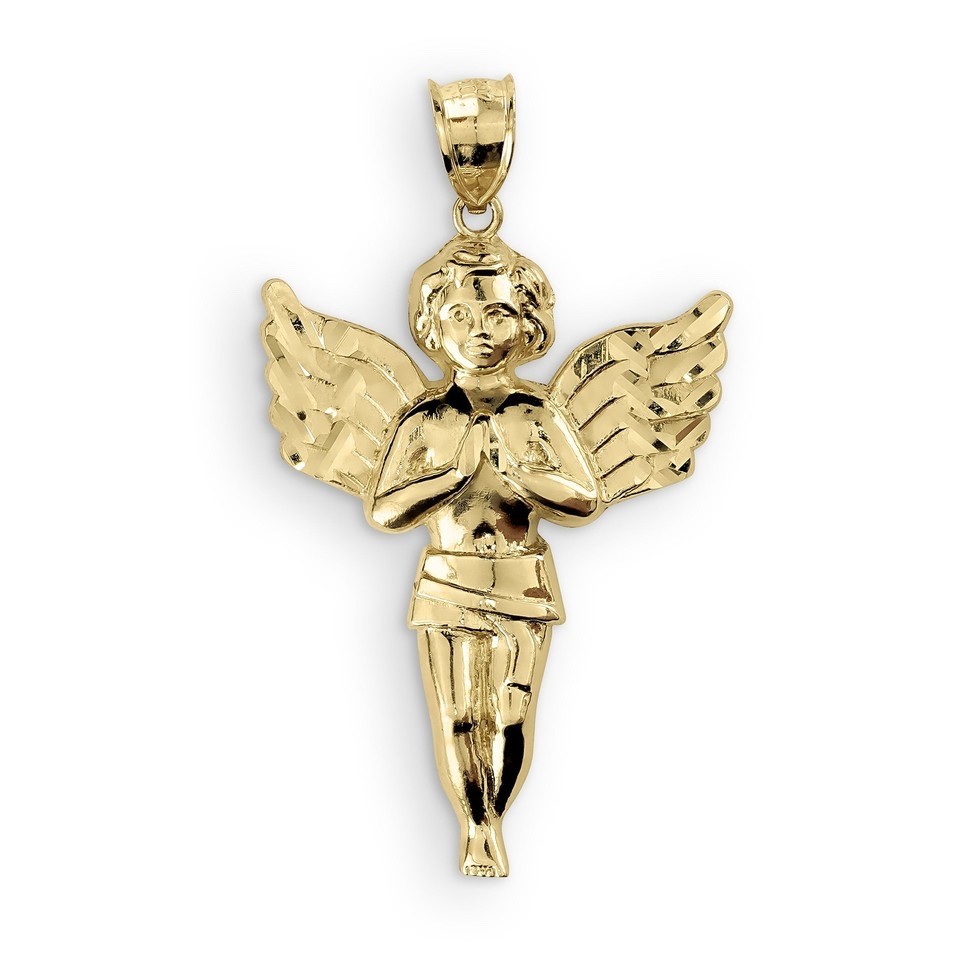 10K Solid Gold Angel Cupid Love Pendant, 10k Solid Gold Angel – G16