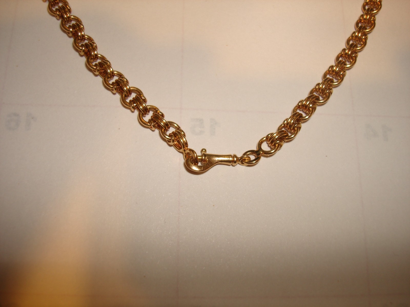 Vtg 18k Yellow Gold France Chain Necklace 23.5″ L / 5.12 mm Wide / 22.6 Grams