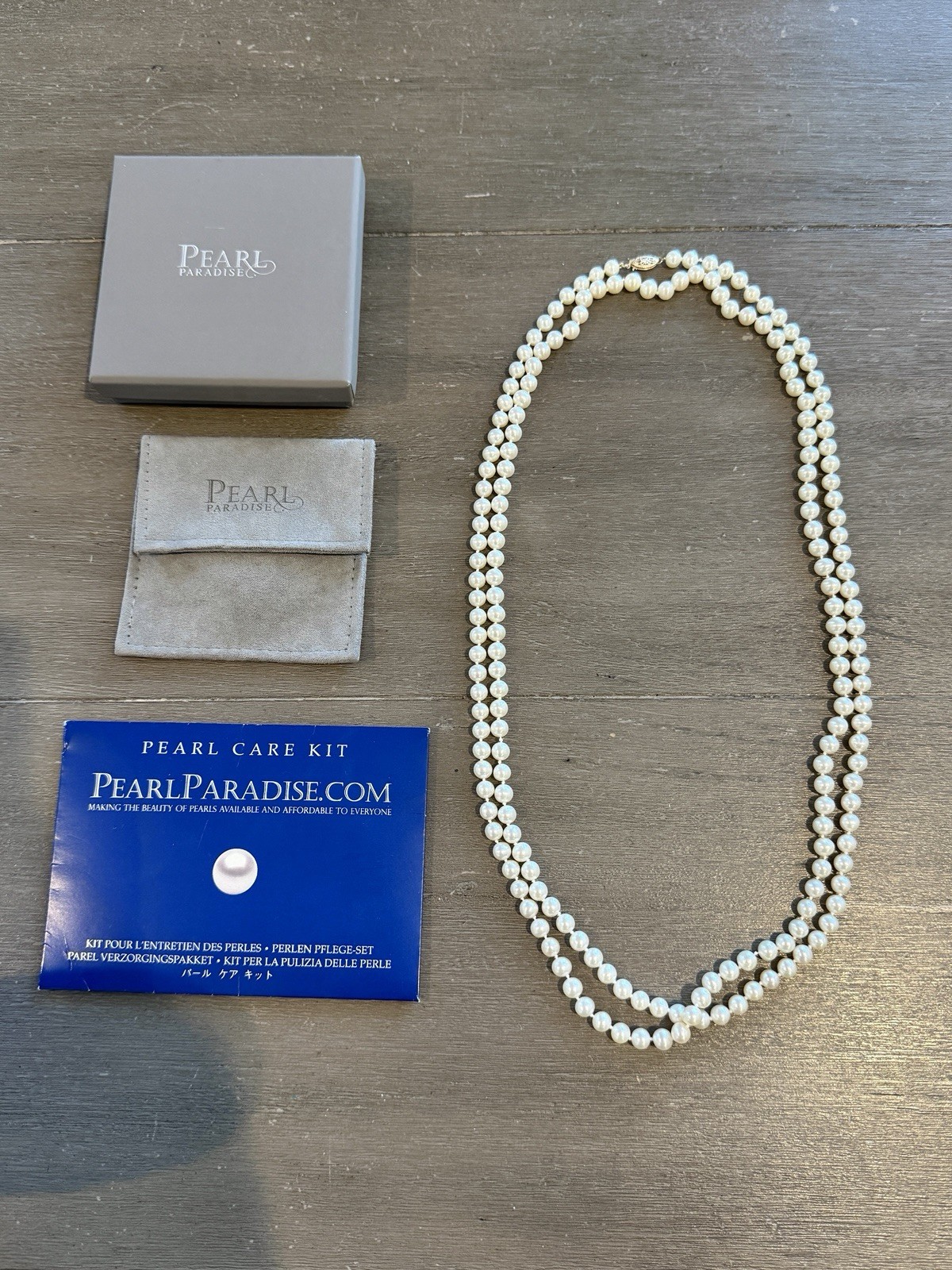 Pearl Paradise Necklace Strand 6.5-7.0mm 28” Length 14K Solid Yellow Gold Clasp
