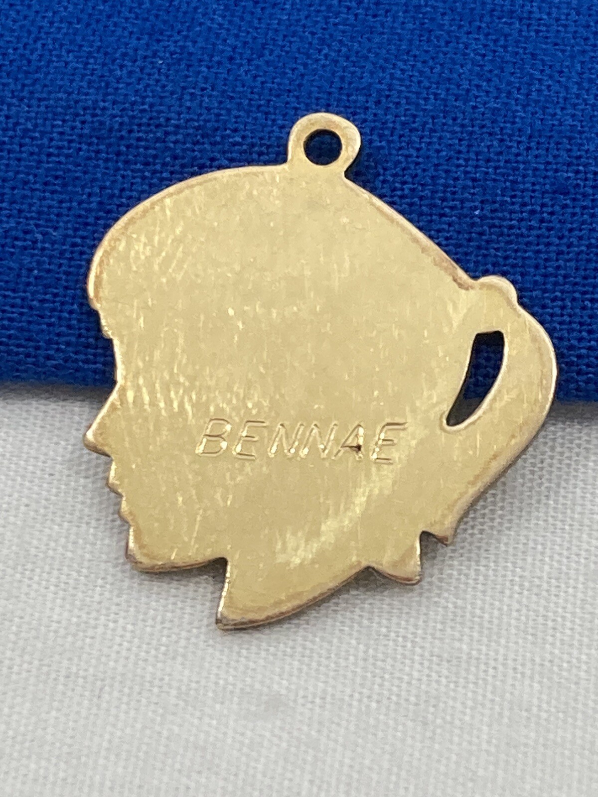Vintage FORSTNER 1/20 12kt GF Gold Filled PENDANT CHARM Girl Child Head “BENNAE”