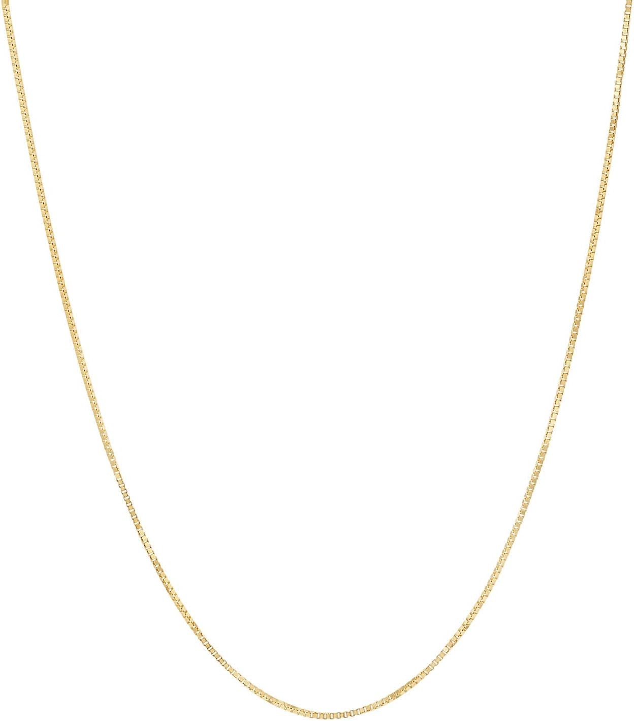 Minimalist Thin Gold Chain 18K Gold Thin Box Chain Necklace Short Small Gold Cha