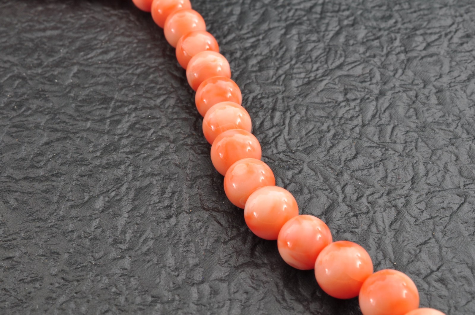 925 silver craps Pink coral necklace (17.3in, 370ct) 925 silver with Certificate