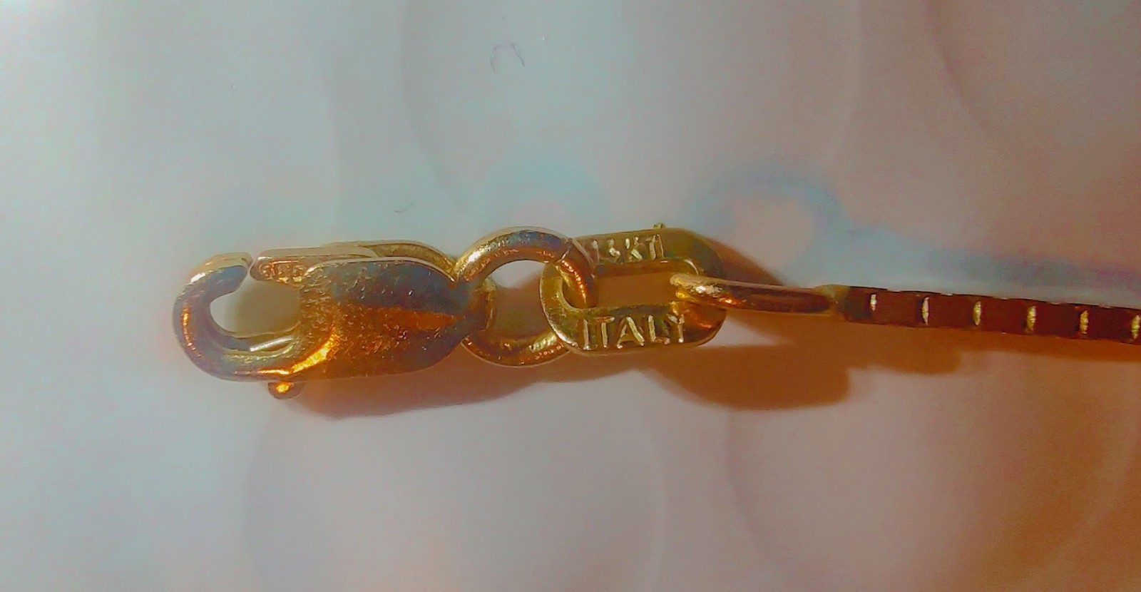 14k REAL Yellow Gold Solid Box Link Chain Necklace with Lobster Clasp ((43))
