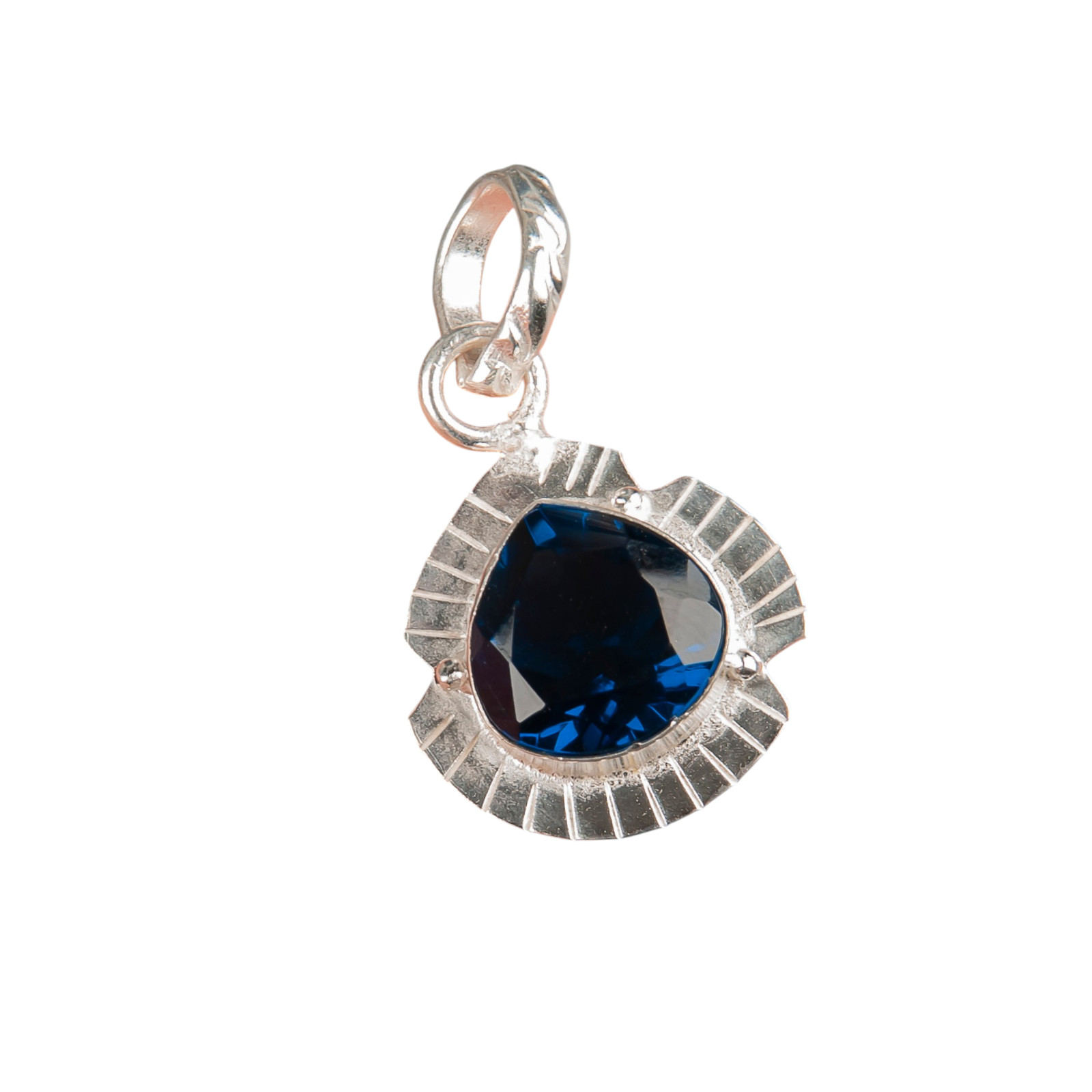 London Blue Topaz 925 Solid Silver Designer Pendent 1.15″ Gift For Engagement