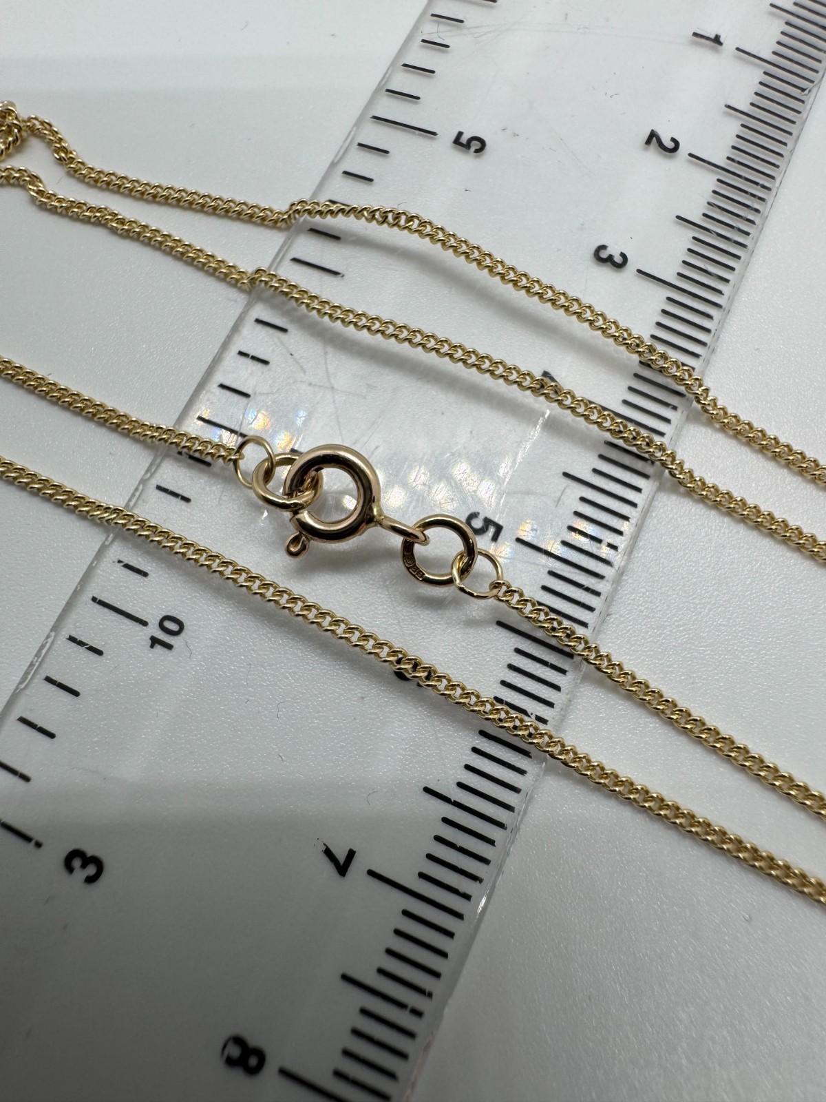 9ct Solid Yellow Gold 1.2mm Width Curb 26 Inch Necklace (AG14C26)