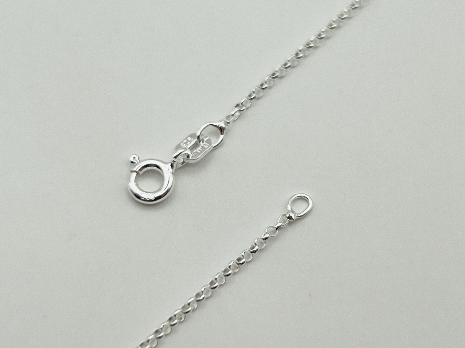 Sterling Silver 1.5mm Rolo Link Chain Necklace 16 Inches