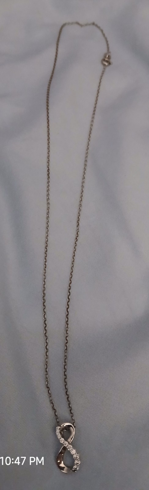 Diamonluxe Infinity Pendant, 18 in. Sterling Silver Chain