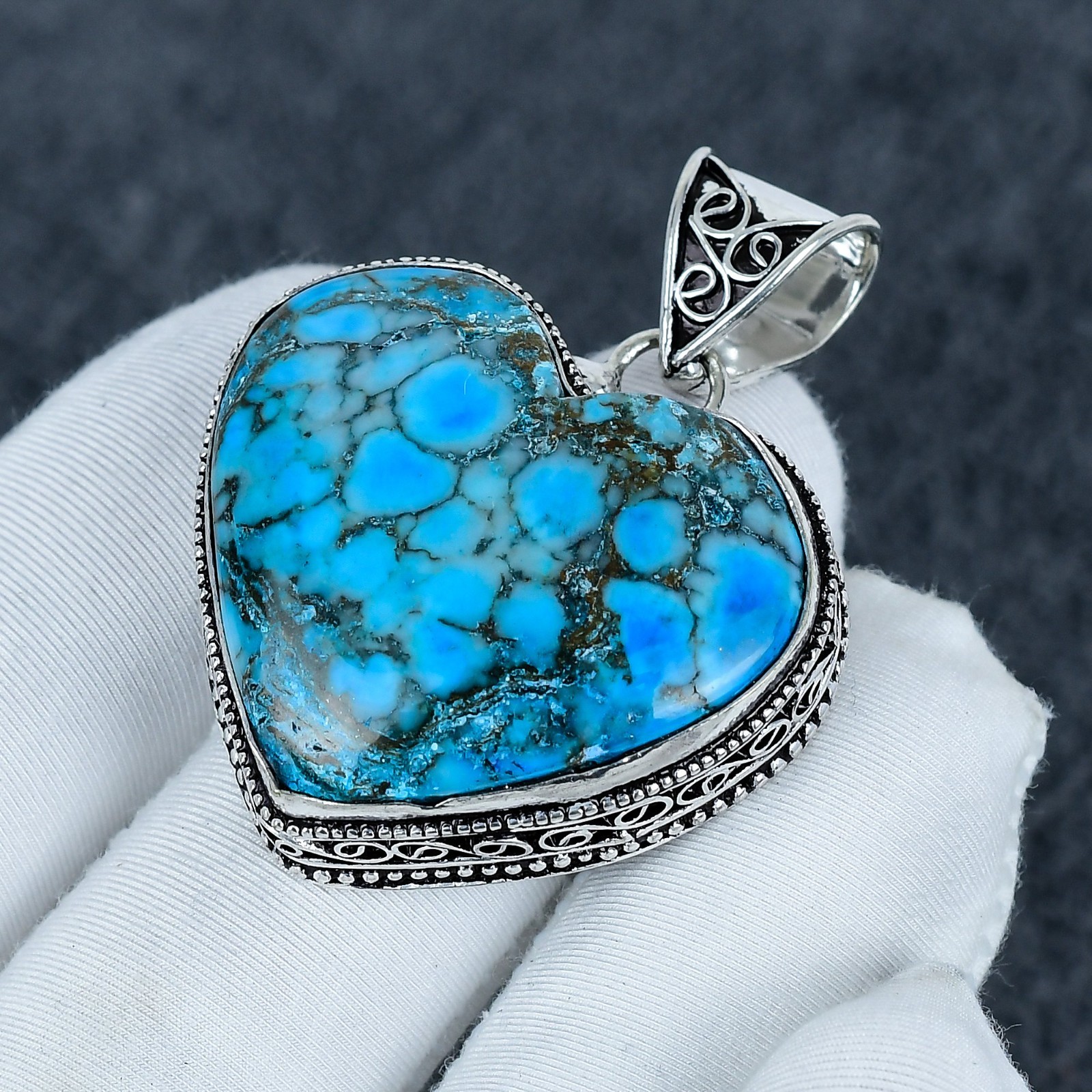Turquoise Gemstone Handmade 925 Sterling Silver Jewelry, Handmade Pendant Gift