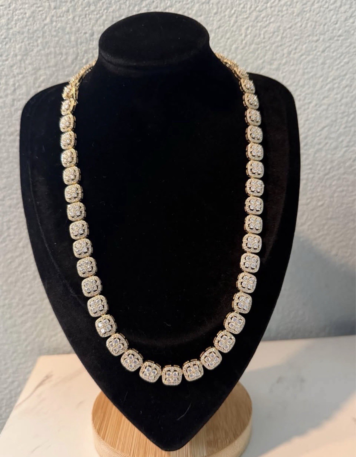 10mm Gold Vermeil Sterling Silver 925 Vvsd Moissanite 22” Long