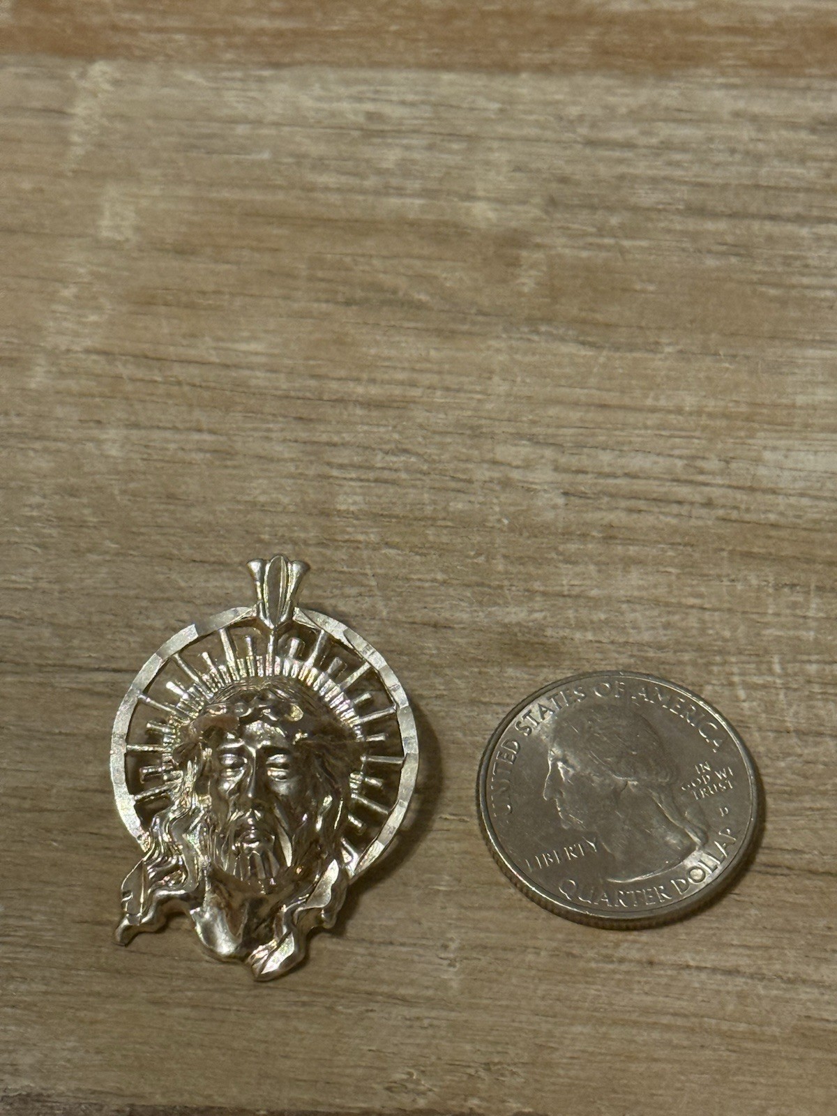 .925 Silver Jesus Piece Pendant