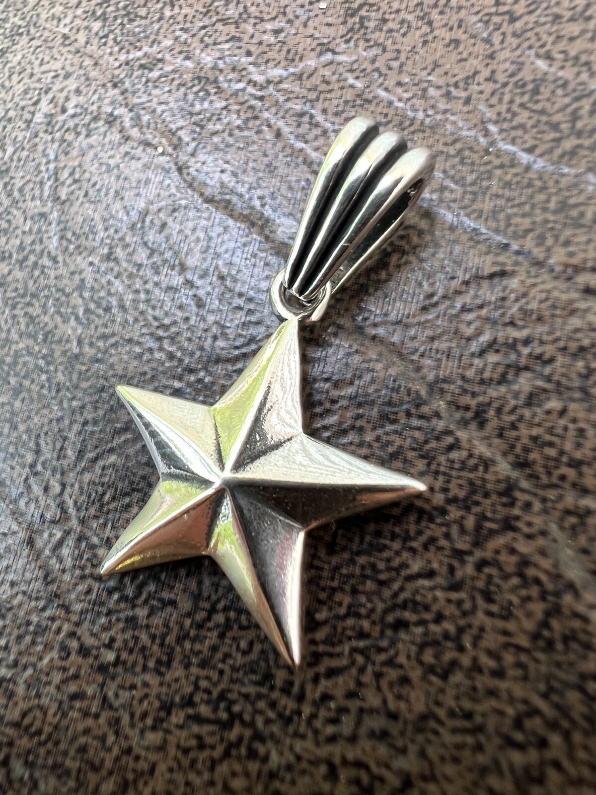 Real 925 Silver / 14k Gold Plated Star Superstar Oxidized Pendant Necklace Charm