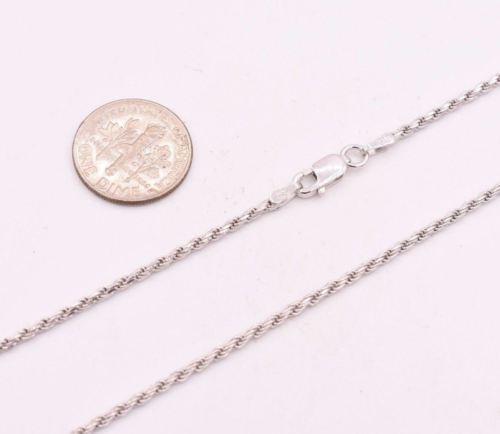 Diamond Cut Rope Chain Necklace Real 925 Sterling Silver Tarnish-Free ALL SIZES