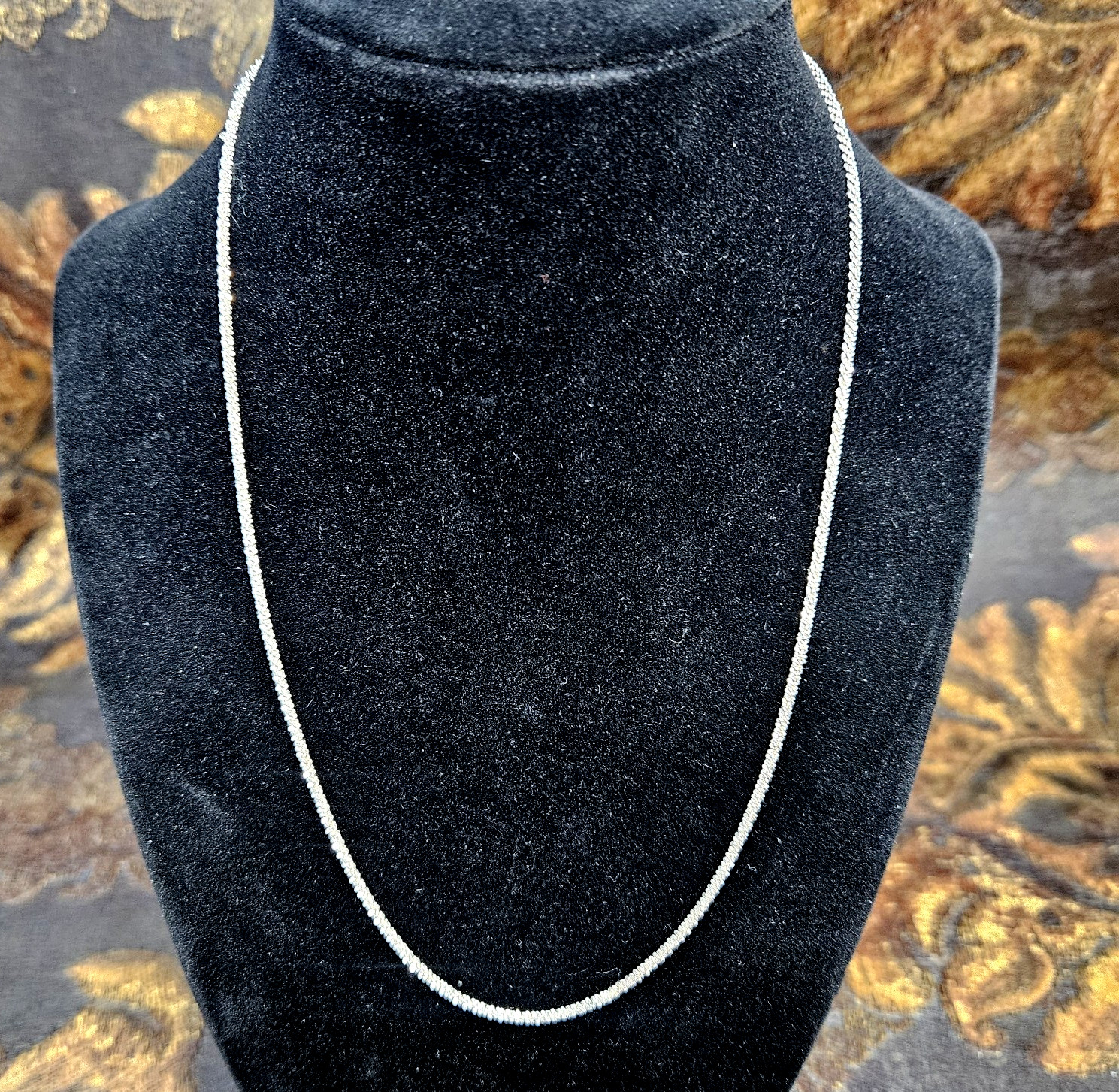 FAS Italy 925 Sterling Silver Margherita Sparkle Chain Necklace 18.5″