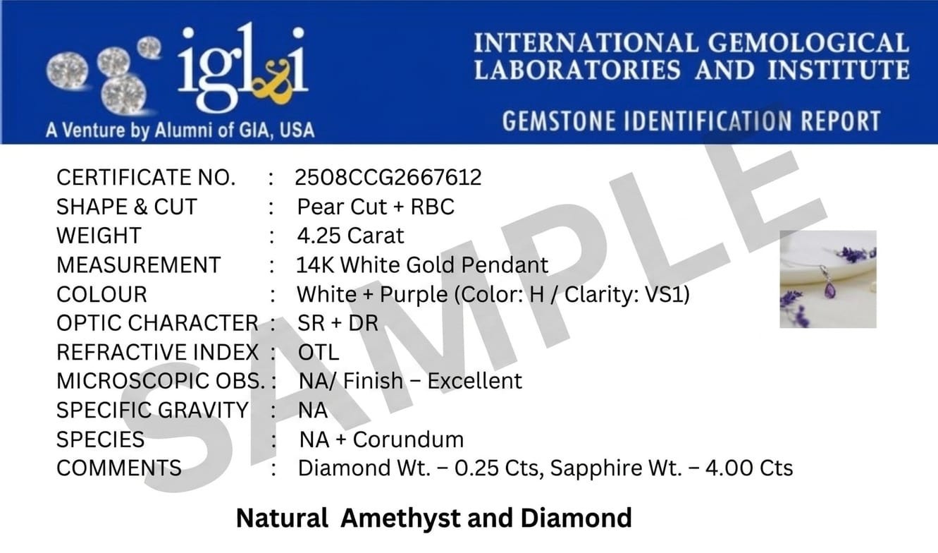 3.00 Ct Cushion Cut Natural Sapphire Diamond Gorgeous Pendant 14K White Gold