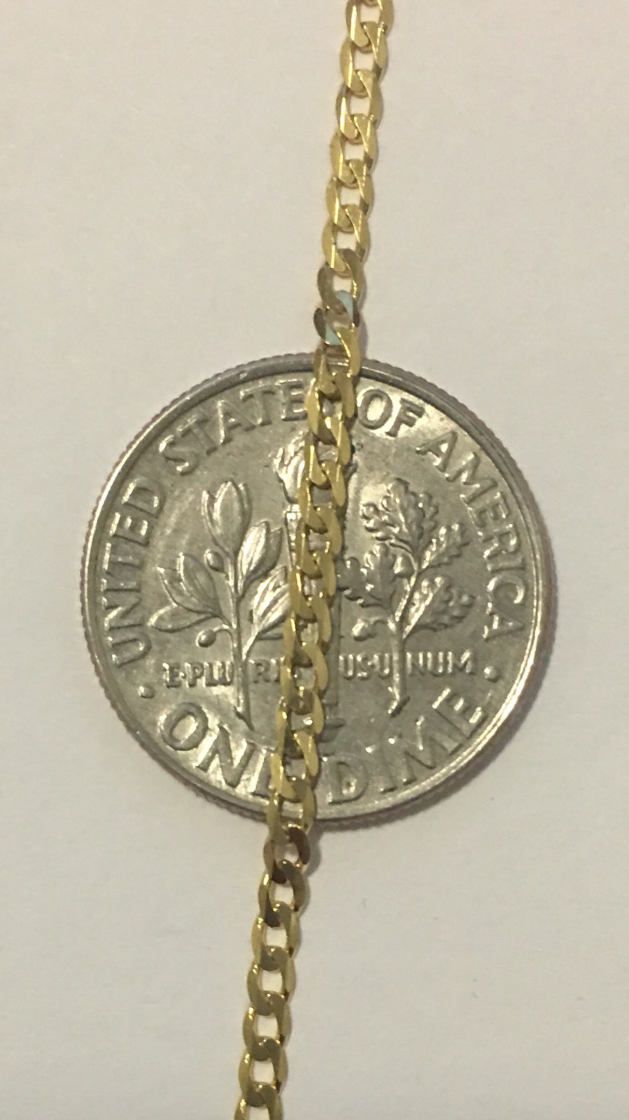 Italian 10K Yellow Gold Solid Cuban Curb Chain Necklace 24” 1.85mm