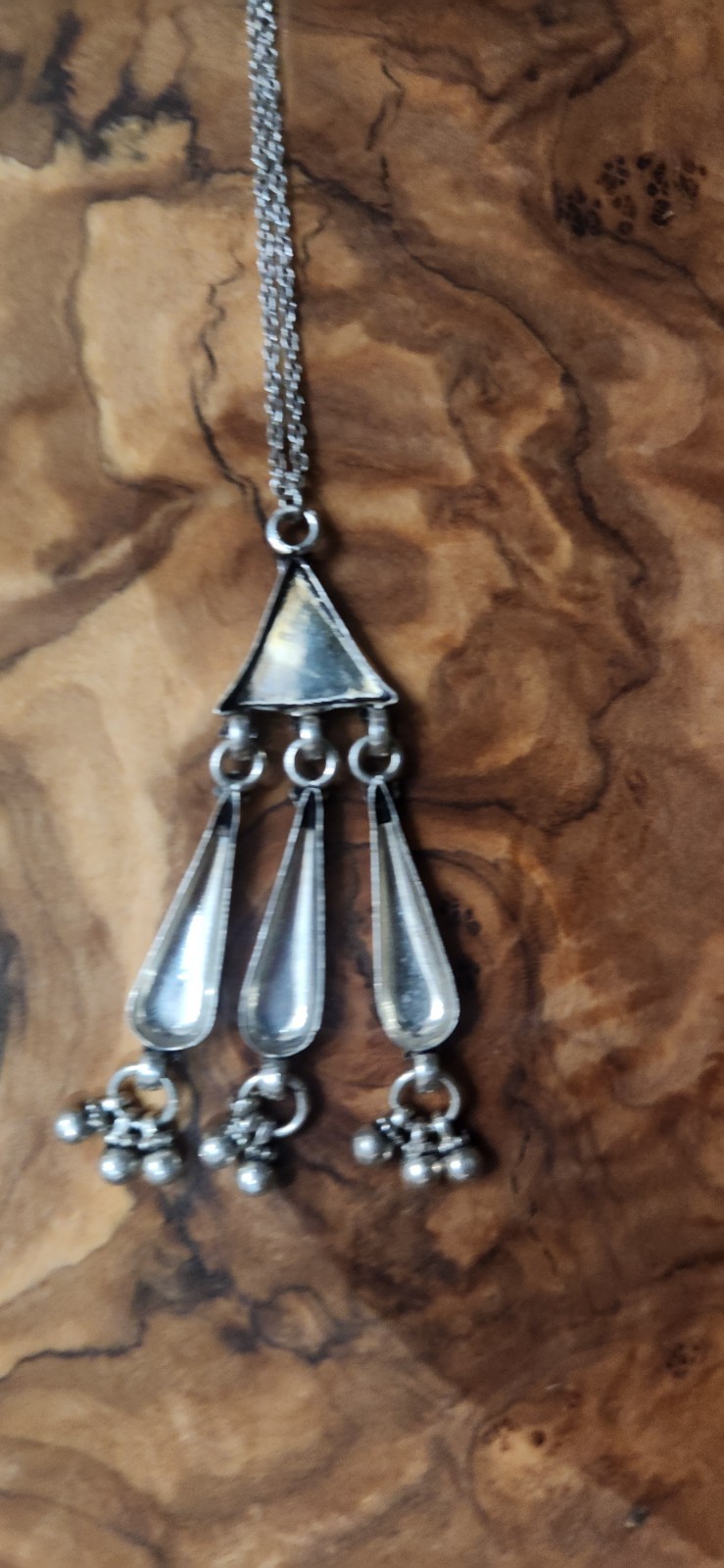 925 Sterling Southwestern Tribal Beaded Pendant 22″ Rope Nechlace Speidel 10.9gr
