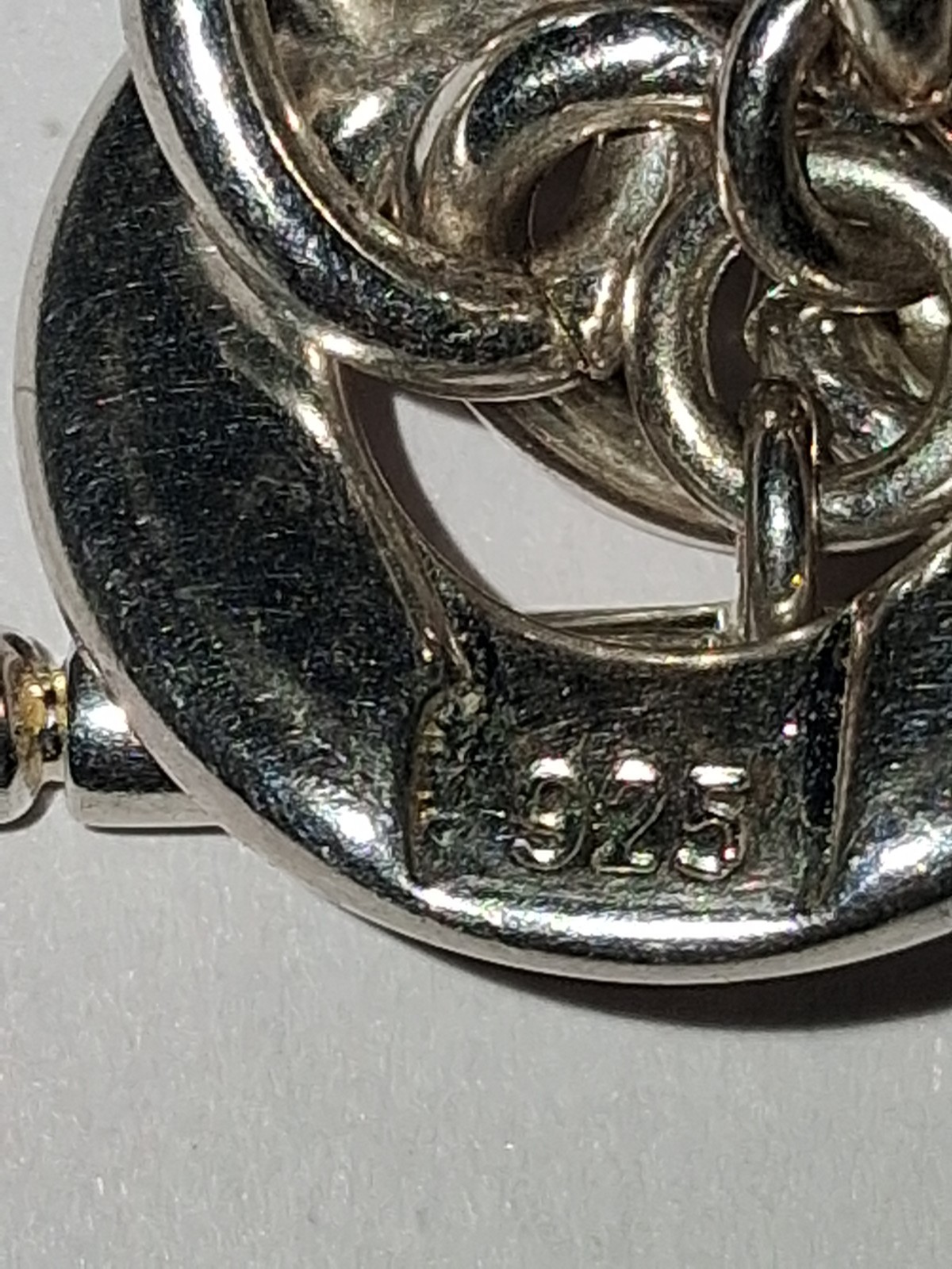 925 Sterling Silver Rolo Chain Choker 19in Toggle Engraved Letter P Charm
