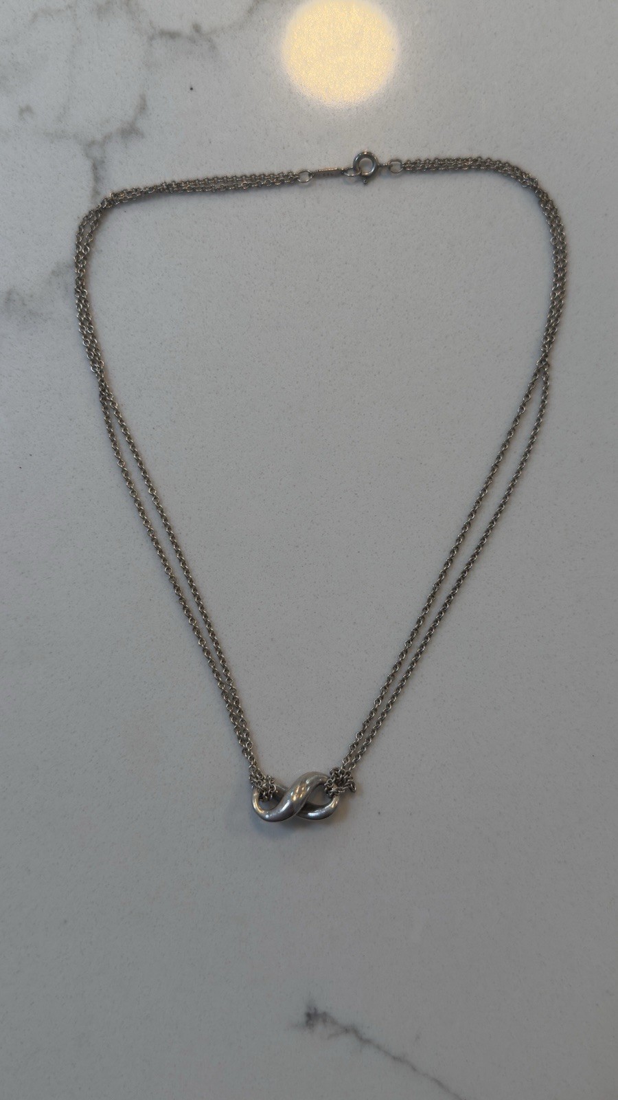 Tiffany & Co. Infinity Necklace 16″ 925 Sterling Silver